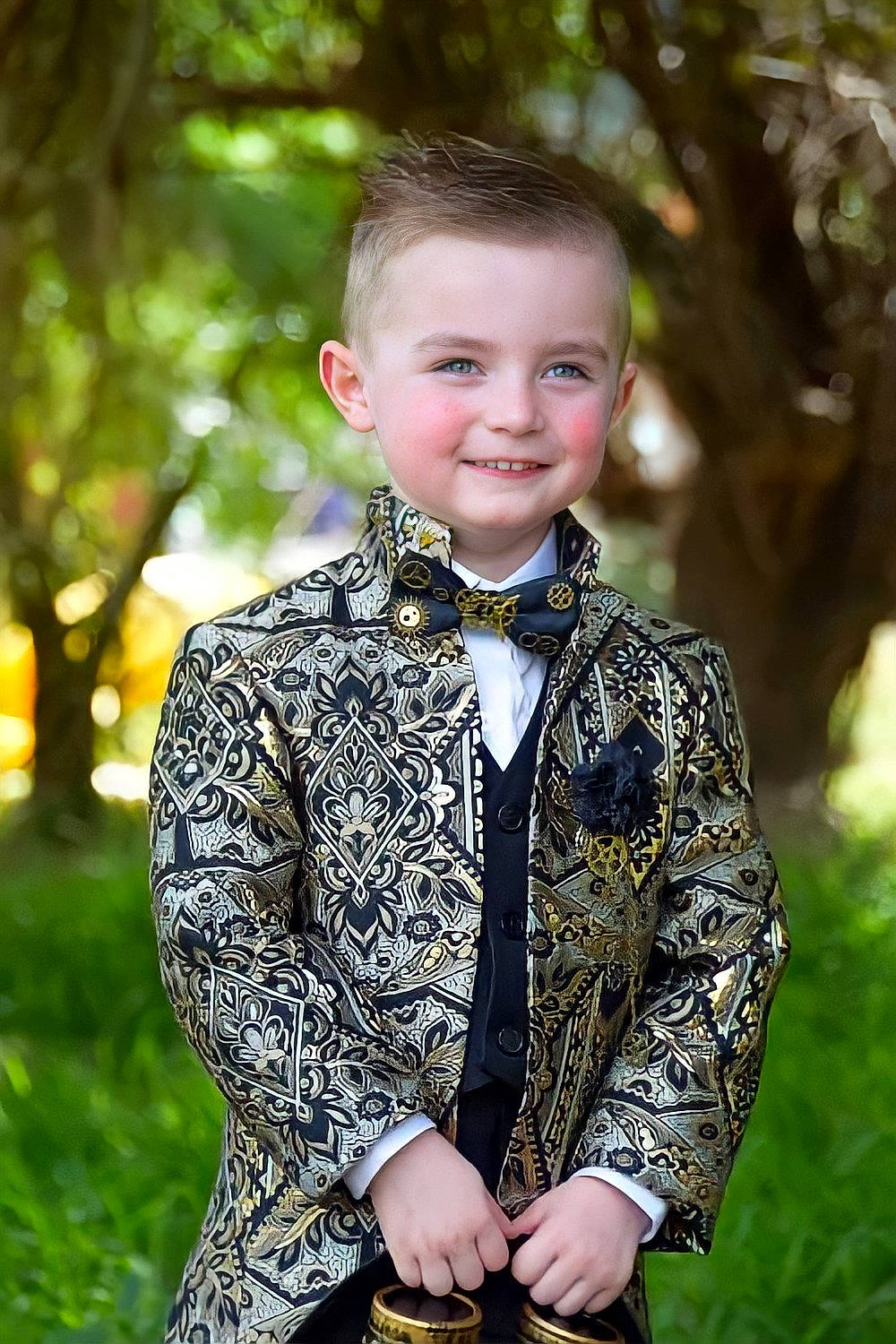 Noah joined the competition — help win amazing prizes! blazer, blond, collar, dress_shirt, electric_blue, eye, face, formal_wear, grass, hair, happy, head, iris, joy, outerwear, pattern, people_in_nature, person, plant, sleeve