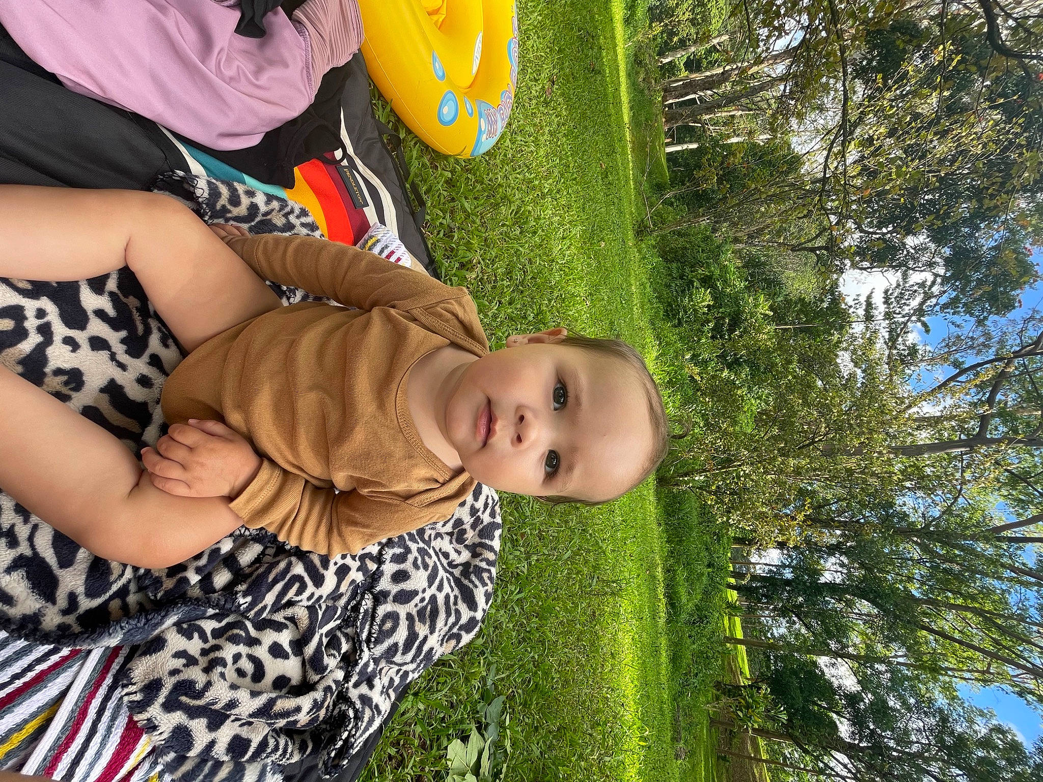 Alaya joined the competition — help win amazing prizes! abdomen, baby, balloon, child, event, fun, grass, happy, hat, human_body, leisure, pattern, people_in_nature, person, plant, recreation, sitting, smile, toddler, tree