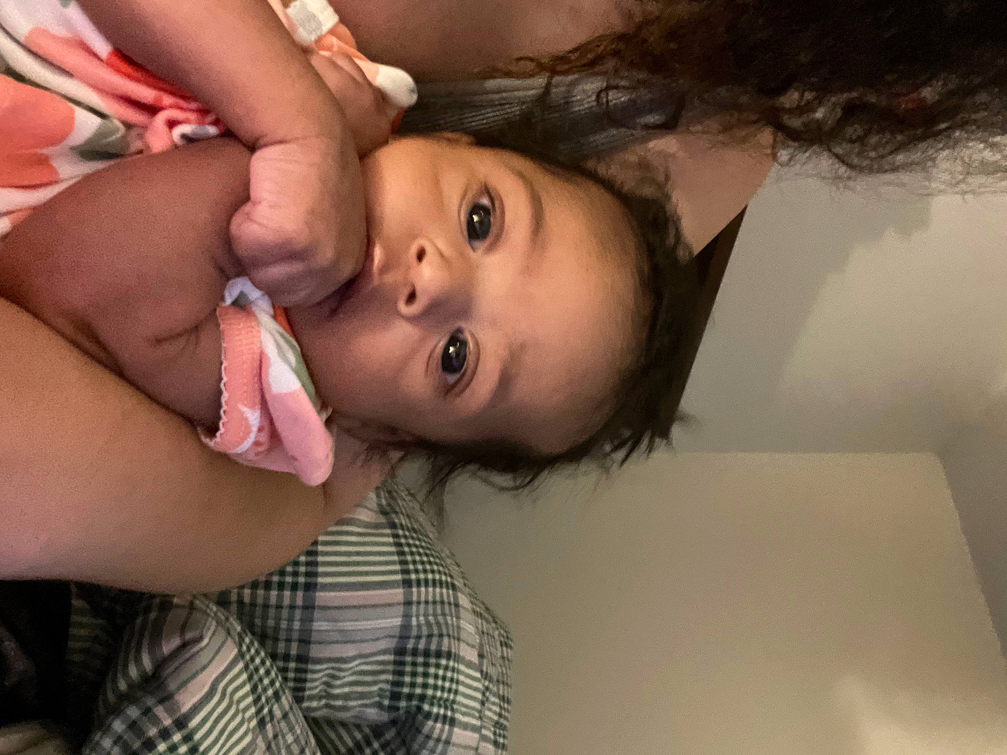 Illadi is registered to the contest to win money with this photo: baby, cheek, chest, ear, eyebrow, eyelash, face, finger, fun, gesture, hair, happy, iris, lip, mouth, neck, nose, person, skin, tartan