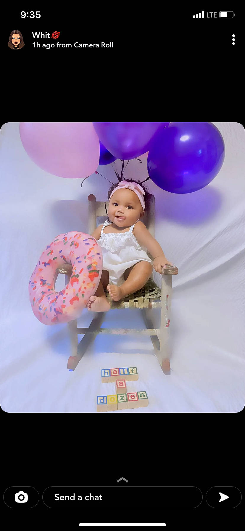 Kelani is registered to the contest to win money with this photo: animation, balloon, cake, chair, child, dress, event, flash_photography, fun, happy, headwear, insect, magenta, party_supply, pattern, peach, person, pink, purple, toddler