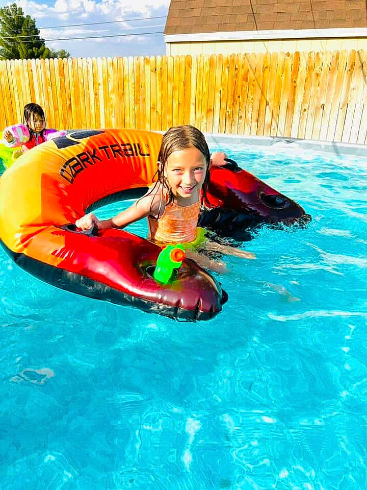 Rachel joined the competition — help win amazing prizes! aqua, baby_float, bathing, boats_and_boating_equipment_and_supplies, cloud, fun, happy, inflatable, joy, leisure, nonbuilding_structure, person, personal_protective_equipment, recreation, smile, summer, swimming_pool, swimwear, tubing, vacation