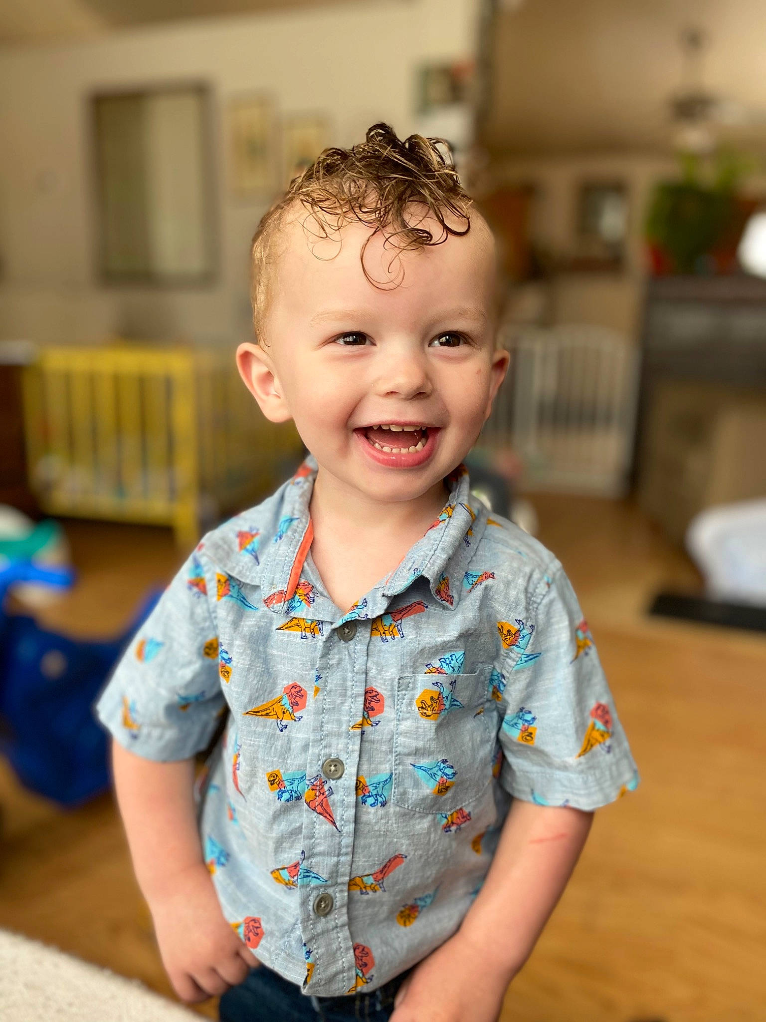 David joined the competition — help win amazing prizes! baby_toddler_clothing, cheek, child, chin, eye, facial_expression, flooring, fun, hair, happy, iris, joy, neck, nose, pattern, person, skin, sleeve, smile, standing