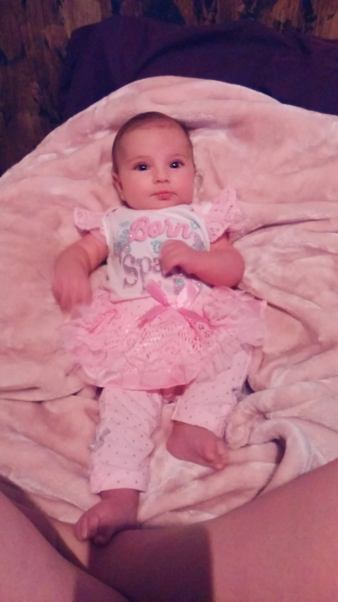 Marcelina is registered to the contest to win money with this photo: baby, baby_products, bedding, bedtime, blanket, cheek, child, comfort, eye, linens, lip, mouth, nose, person, pink, product, skin, textile, toddler