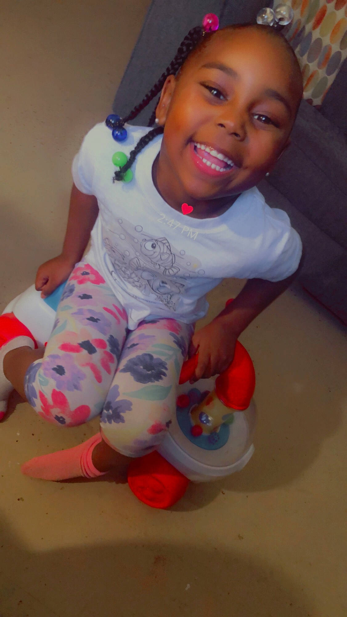 Lyric is registered to the contest to win money with this photo: baby, baby_toddler_clothing, beauty, cheek, child, eye, facial_expression, flooring, fun, hair, happy, head, joy, mouth, nose, person, pink, skin, sleeve, smile