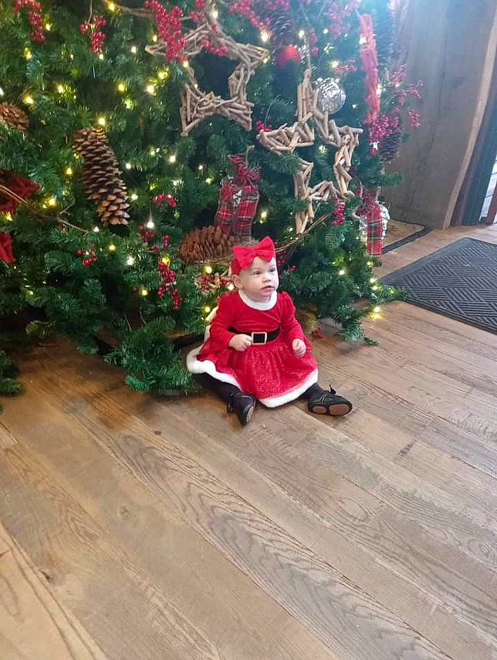 Secret is registered to the contest to win money with this photo: christmas, christmas_decoration, christmas_eve, christmas_ornament, christmas_tree, conifer, event, evergreen, flooring, grass, hardwood, hat, headwear, holiday, holiday_ornament, ornament, person, plant, toy, tree