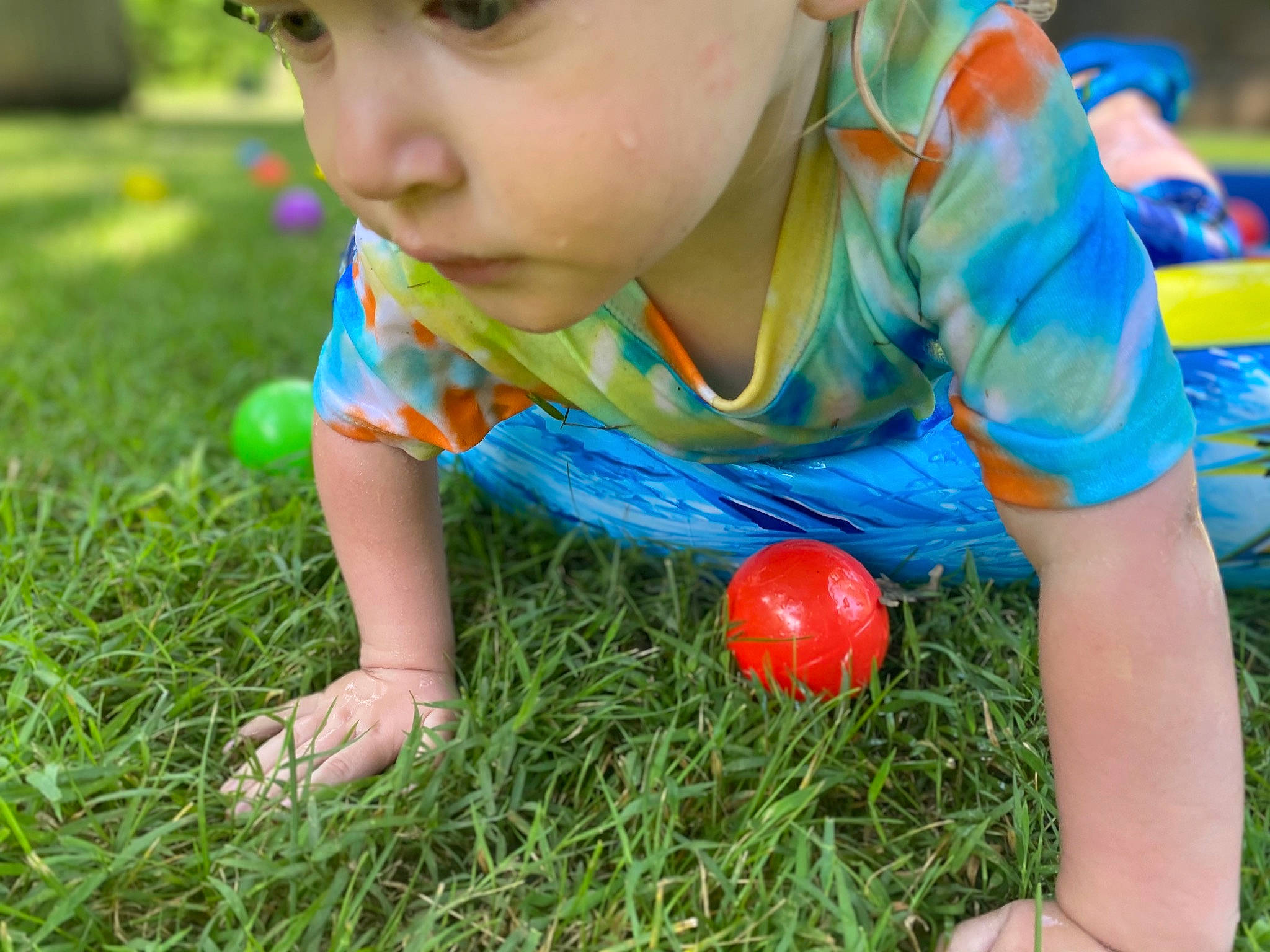 D.j. joined the competition — help win amazing prizes! baby_toddler_clothing, child, electric_blue, finger, fun, grass, green, happy, lawn, leisure, nature, people_in_nature, person, photograph, play, recreation, snapshot, soil, summer, toddler