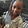 Amourà is registered to the contest to win money with this photo: blackhair, blonde, bodypart, braid, child, clothing, coat, cornrows, dimples, face, female, girl, hair, happy, head, person, shoulder, smile