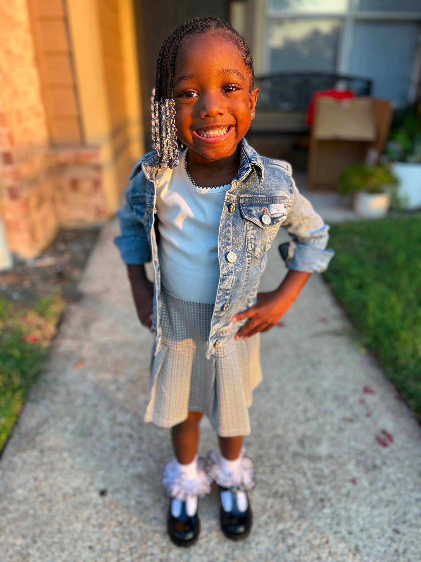 Amourà joined the competition — help win amazing prizes! child, clothing, coat, face, female, footwear, girl, happy, head, jacket, jeans, pants, person, photography, portrait, shoe, shorts, smile, sneaker, standing