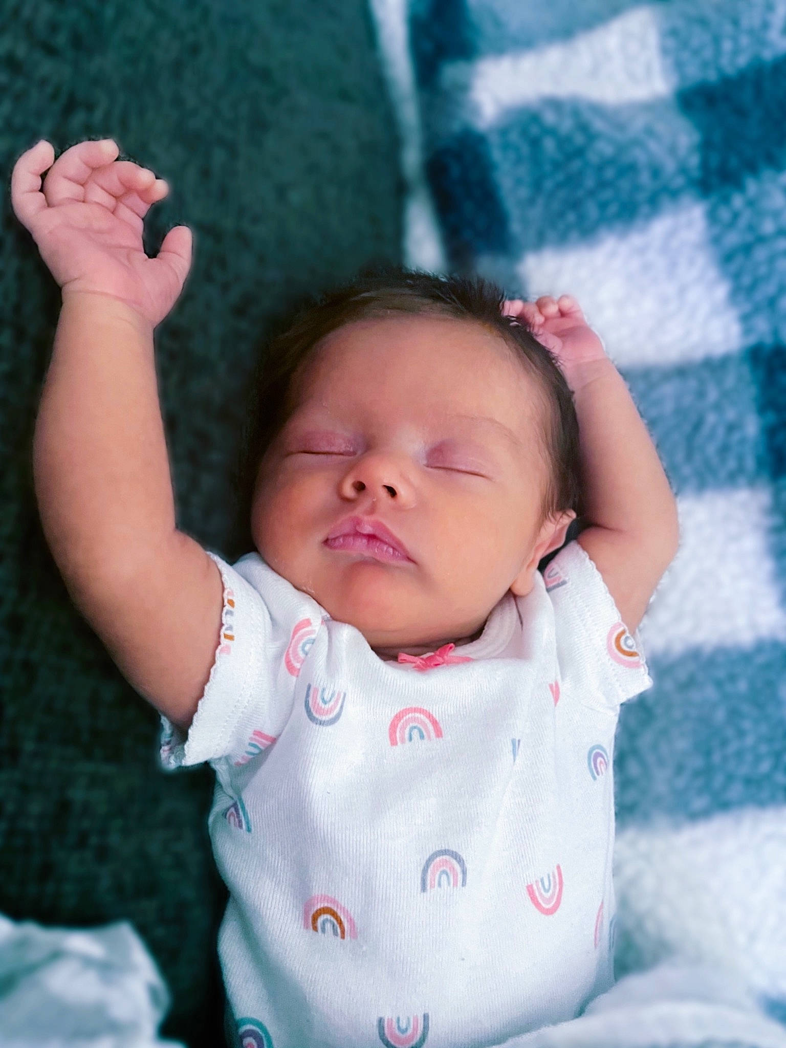 Aria joined the competition — help win amazing prizes! arm, baby, baby_toddler_clothing, blue, cheek, comfort, eye, facial_expression, finger, gesture, hand, head, lip, mouth, nose, person, pink, product, skin, sleeve