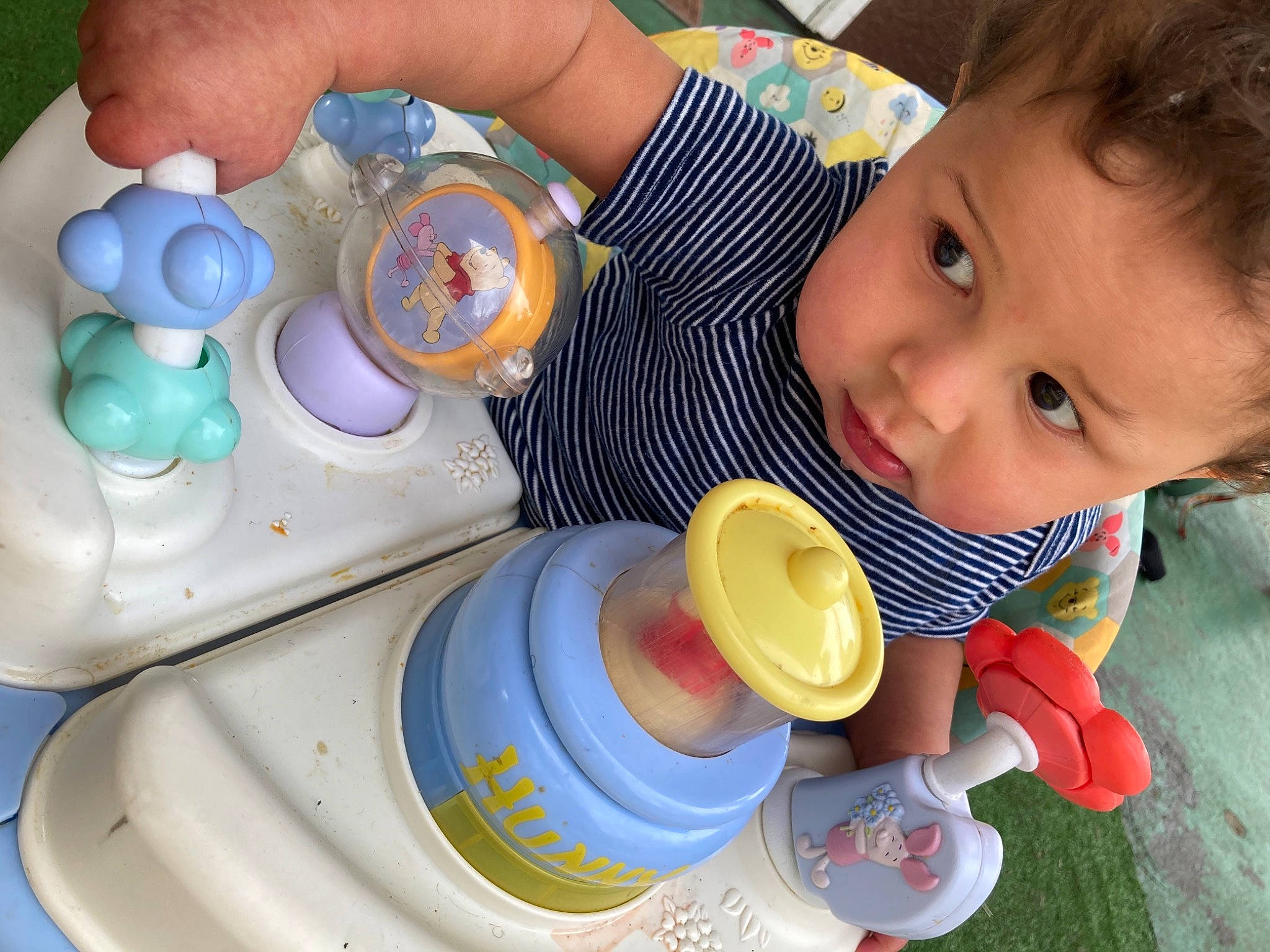 Izayah joined the competition — help win amazing prizes! baby, baby_playing_with_toys, baby_toddler_clothing, child, comfort_food, cup, dishware, drinkware, food, fun, person, plastic, plastic_bottle, plate, play, porcelain, serveware, table, tableware, teacup