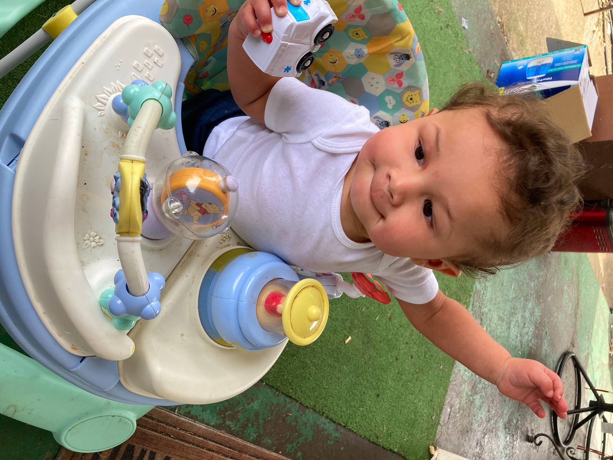 Izayah is registered to the contest to win money with this photo: auto_part, automotive_wheel_system, baby, baby_products, baby_toddler_clothing, baby_toys, child, circle, drinkware, fun, gas, happy, health_care, leisure, person, plastic_bottle, play, service, skin, smile