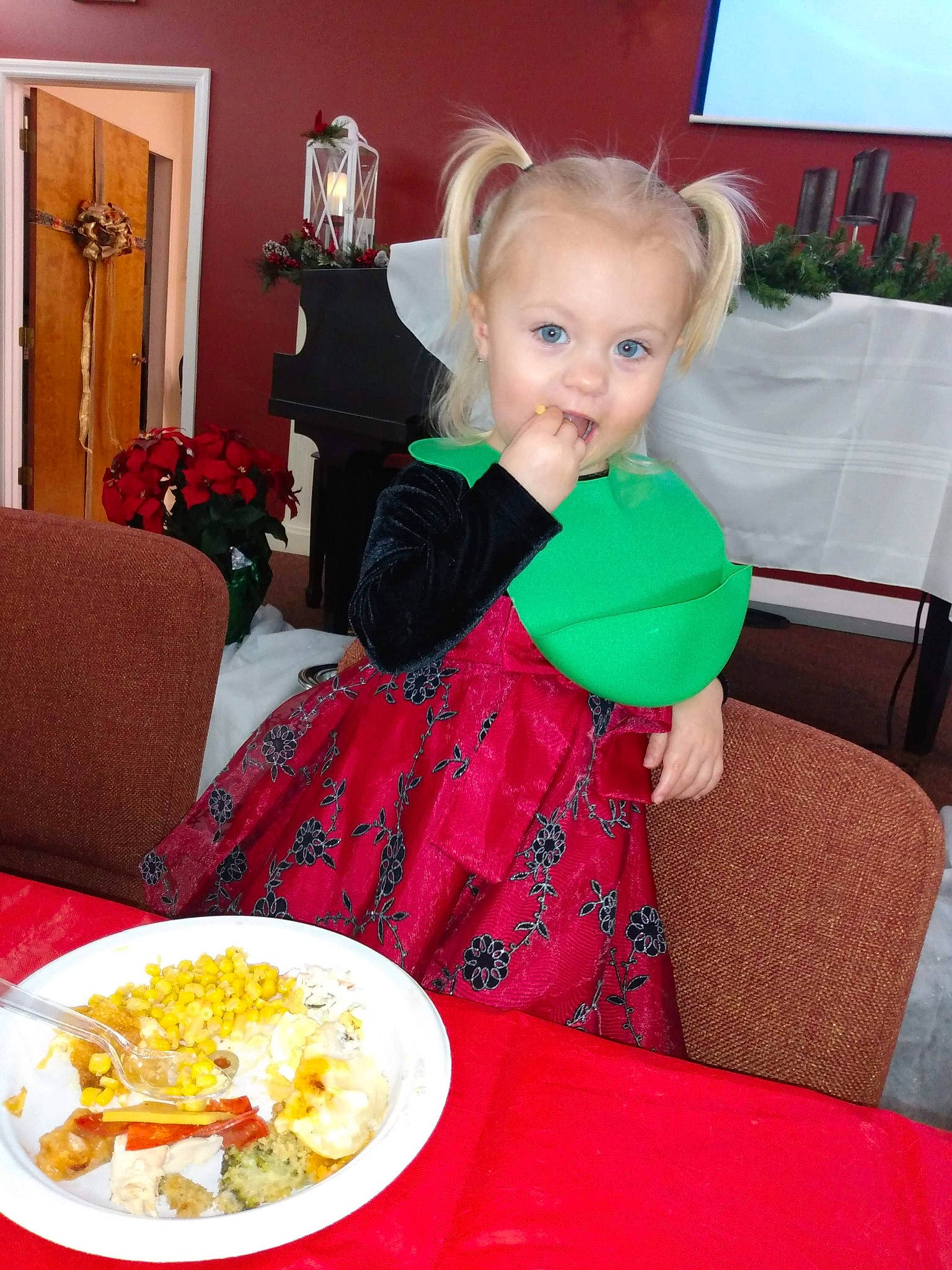 Macy is registered to the contest to win money with this photo: breakfast, brunch, child, comfort_food, cuisine, dish, eating, food, meal, person, toddler