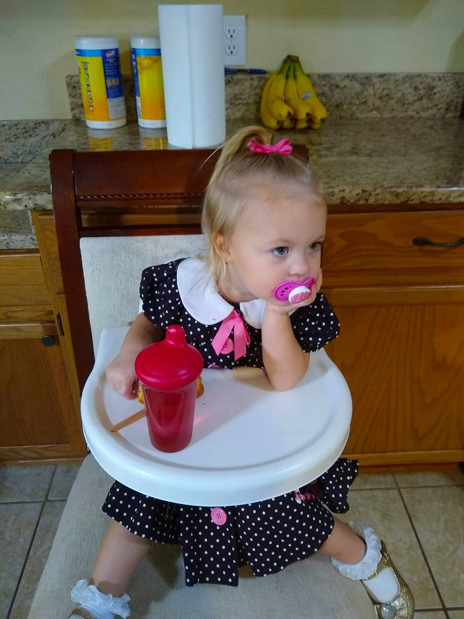 Macy is registered to the contest to win money with this photo: baby_products, baby_toddler_clothing, child, joy, person, pink, play, toddler