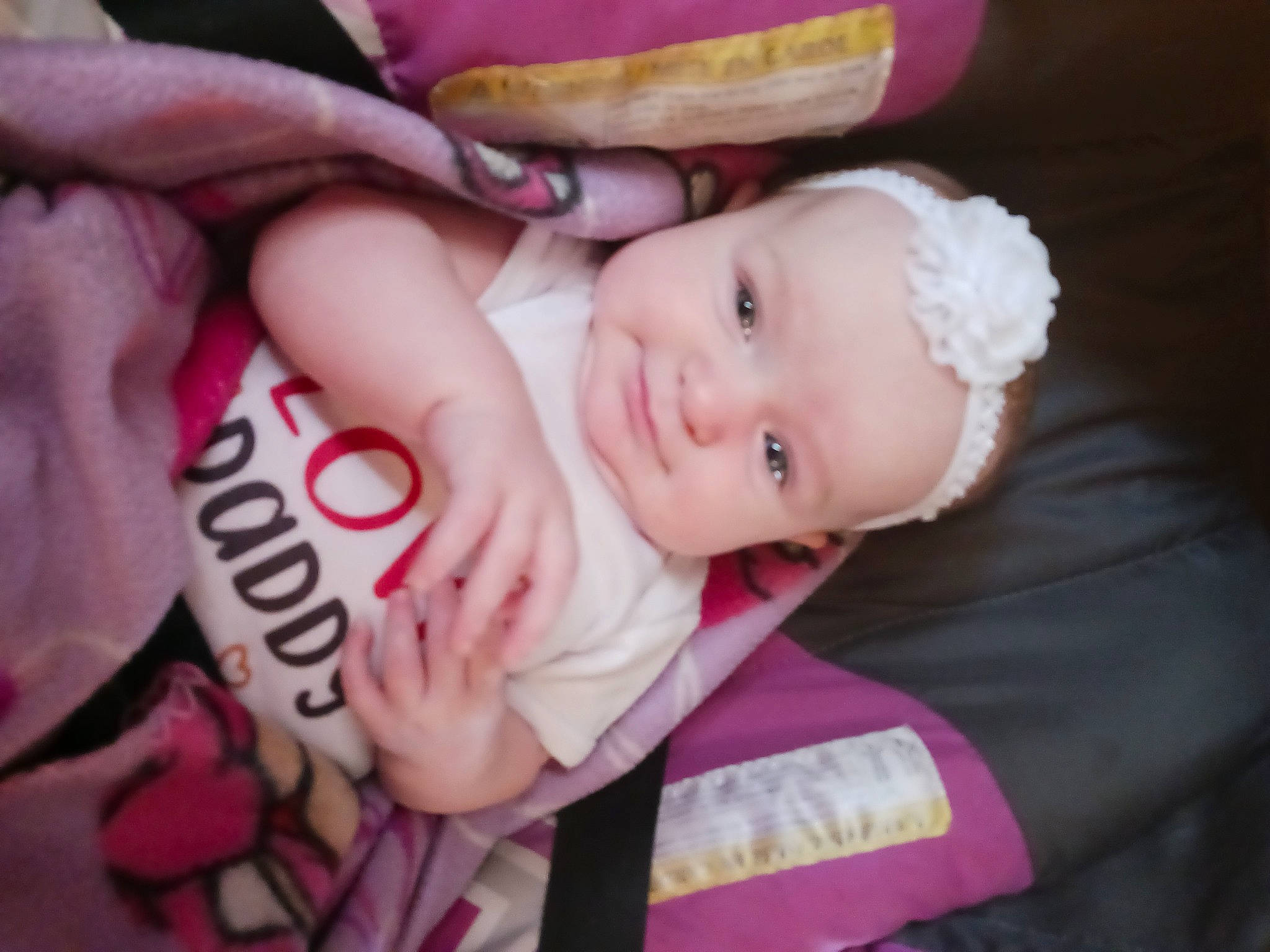 Natilyn joined the competition — help win amazing prizes! baby, baby_products, baby_toddler_clothing, cheek, child, comfort, eye, flash_photography, hand, happy, lip, magenta, nail, person, pink, portrait_photography, skin, sleeve, smile, thumb