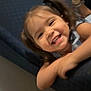 Hazelyn joined the competition — help win amazing prizes! toddler, child, smiling, happy, pigtails, couch, indoor, furniture, face, person, young_child, cute, joyful, leisure, home, expression, portrait, casual, playful, fun