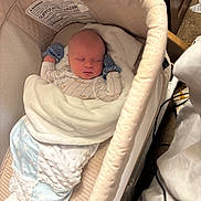 Jimmy joined the competition — help win amazing prizes! newborn, baby, bassinet, blanket, sleeping, infant, mittens, cozy, soft, nursery, child, peaceful, wrapped, bed, indoor, cute, portrait, resting, person, sleep