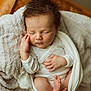 baby, newborn, sleeping, wrapped, blanket, cozy, soft, infant, peaceful, cute, toddler, portrait, indoors, resting, skin, head, feet, hand, clothing, warm