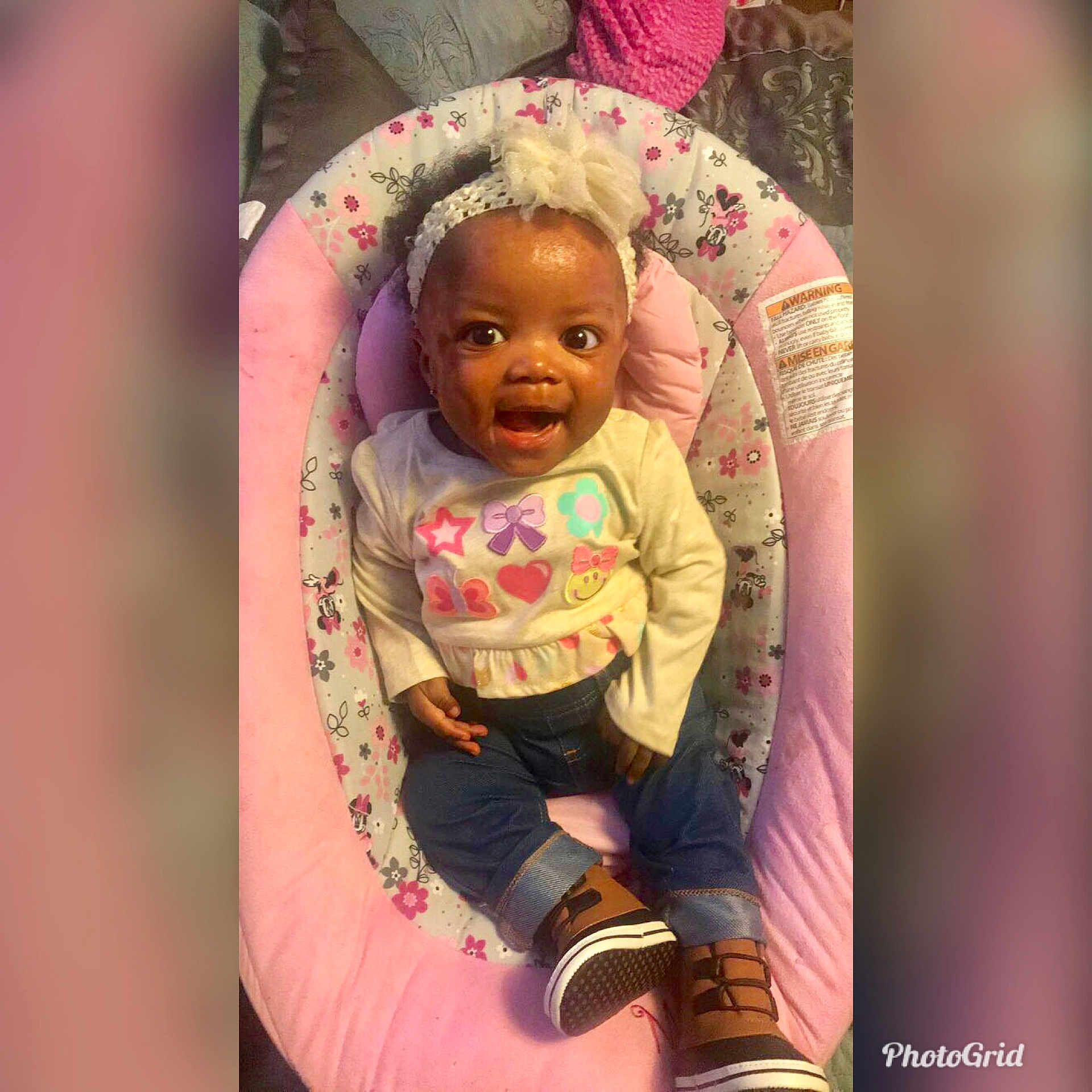 India is registered to the contest to win money with this photo: cheek, child, fun, girl, human, infant, person, pink, product, skin, smile, toddler
