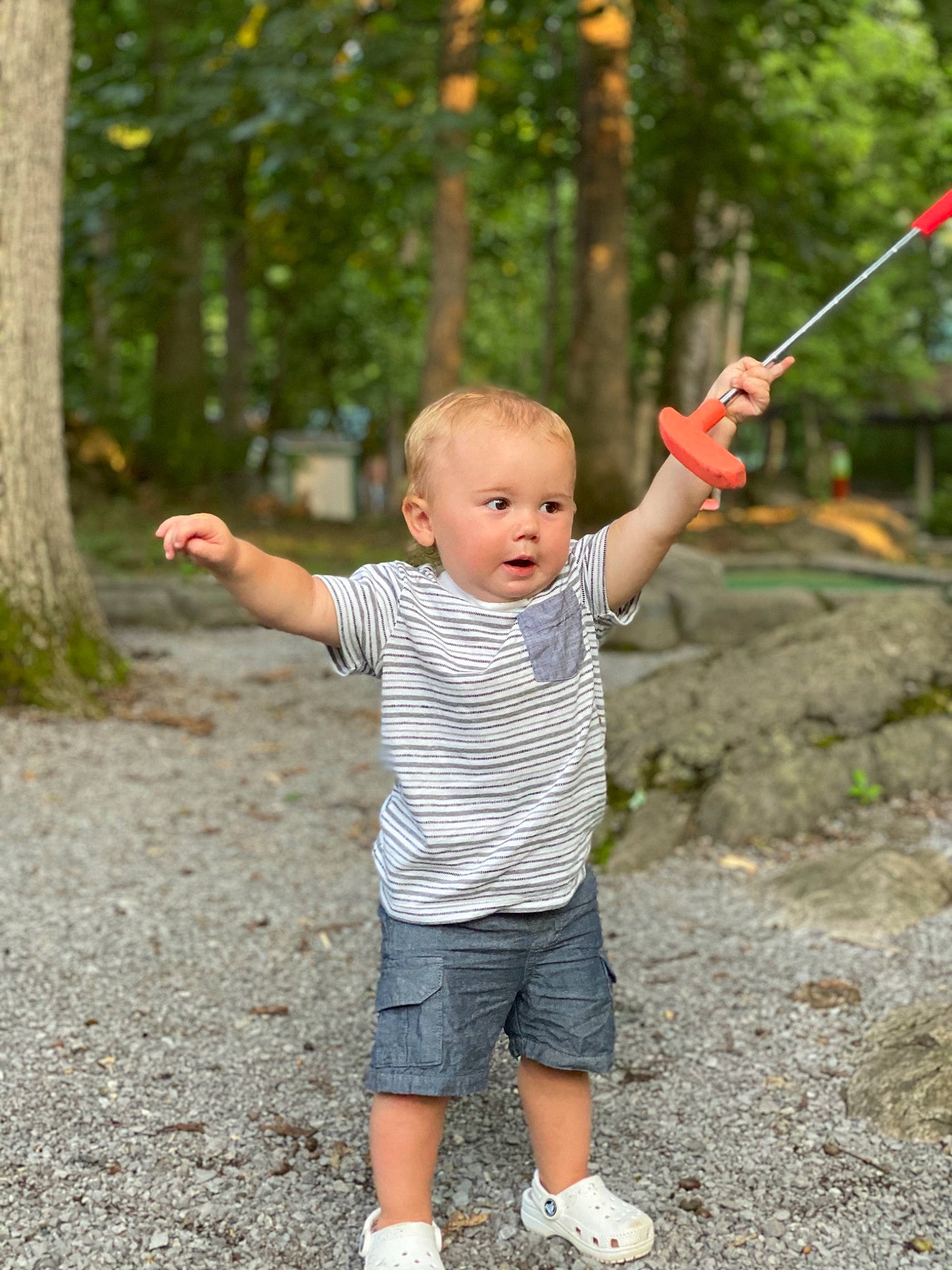 Braden joined the competition — help win amazing prizes! baby, baby_toddler_clothing, botany, child, eye, finger, gesture, grass, hair, happy, leaf, natural_environment, nature, people, people_in_nature, person, plant, shorts, summer, toddler