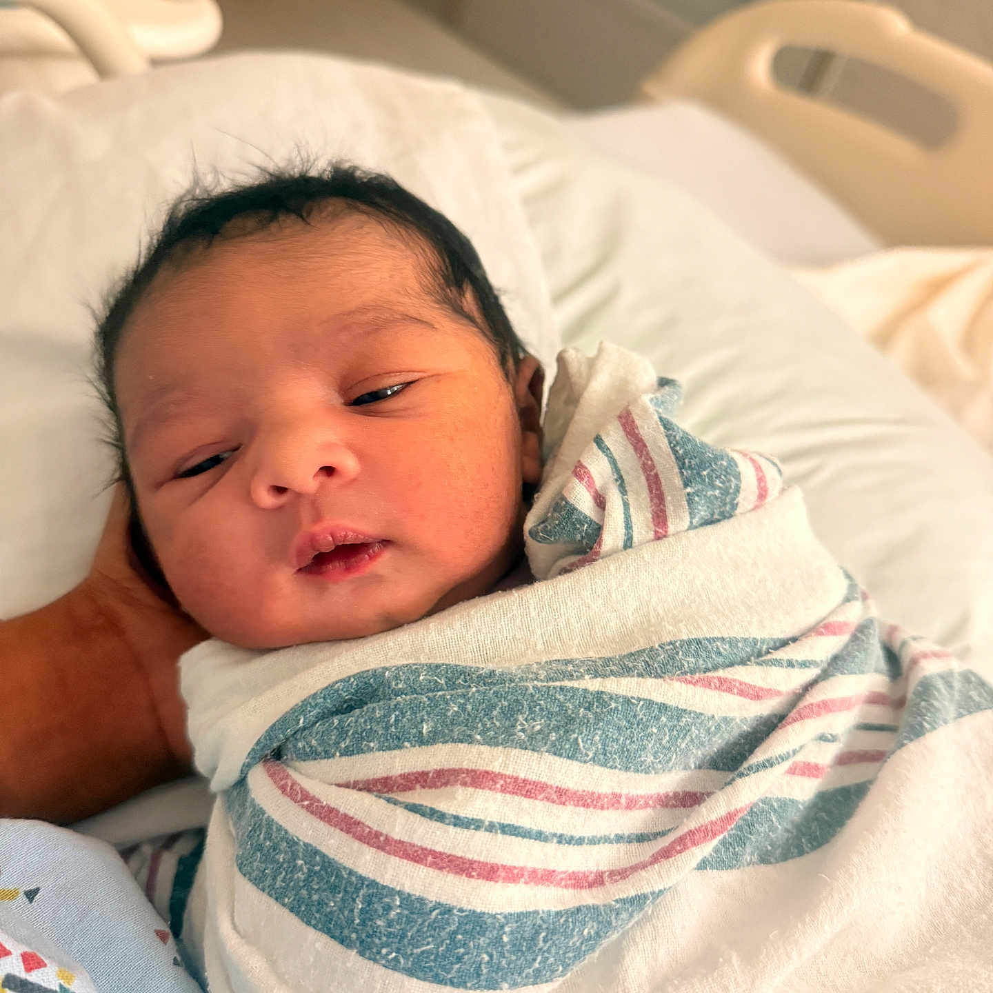 Aali joined the competition — help win amazing prizes! baby, bed, blanket, care, cozy, cute, face, hand, healthcare, hospital, indoors, infant, newborn, parent, person, portrait, resting, sleepy, soft_light, wrapped