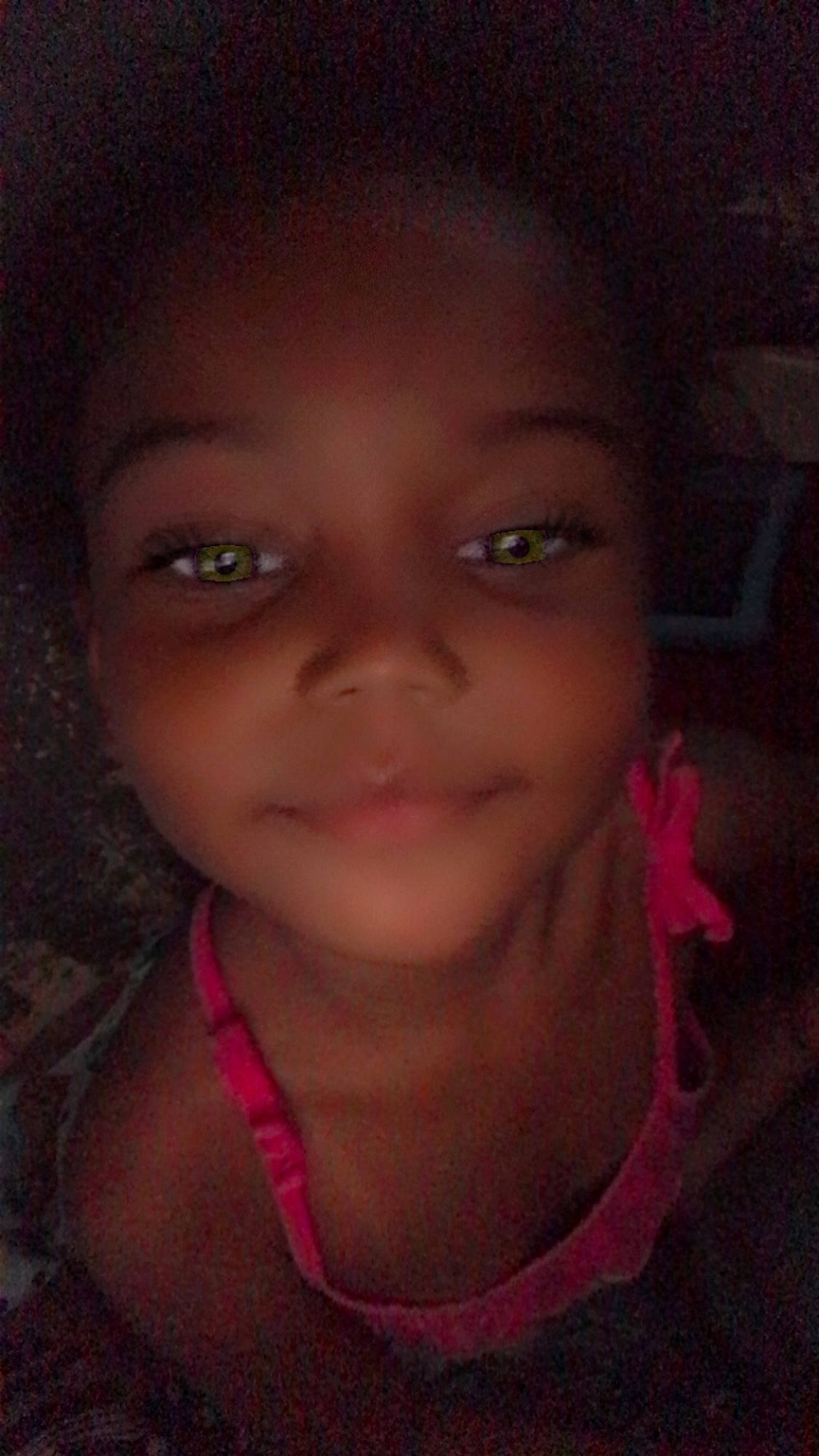 Hazel is registered to the contest to win money with this photo: cheek, chin, ear, eye, eyebrow, eyelash, facial_expression, flash_photography, forehead, fun, hair, happy, iris, jaw, joy, lip, mouth, nose, person, pink