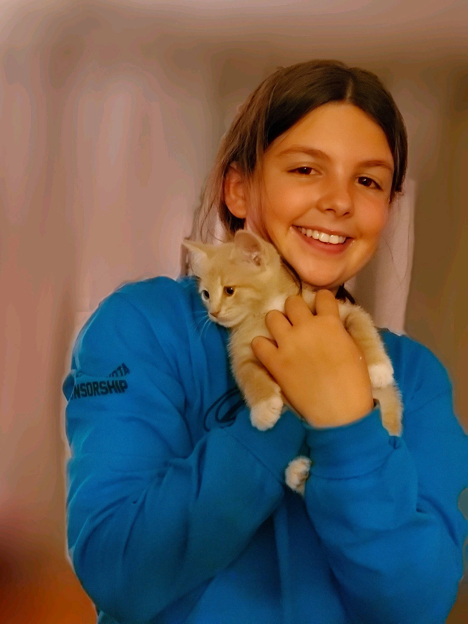 Sabastion joined the competition — help win amazing prizes! arm, brown_hair, cat, child, companion_dog, dress, electric_blue, fawn, felidae, formal_wear, fur, gesture, happy, sitting, skin, smile, stuffed_toy, thumb, toy, whiskers