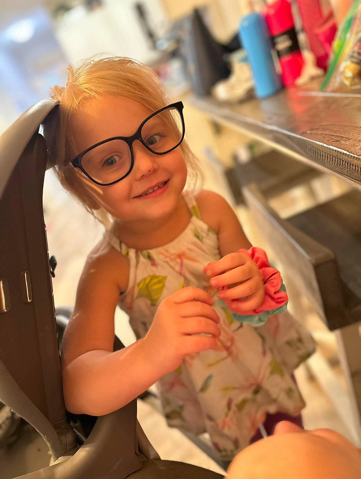 Payson is registered to the contest to win money with this photo: baby, child, eyewear, facial_expression, finger, fun, gesture, glasses, hair, happy, head, joy, leisure, mouth, person, shoulder, skin, smile, thigh, thumb