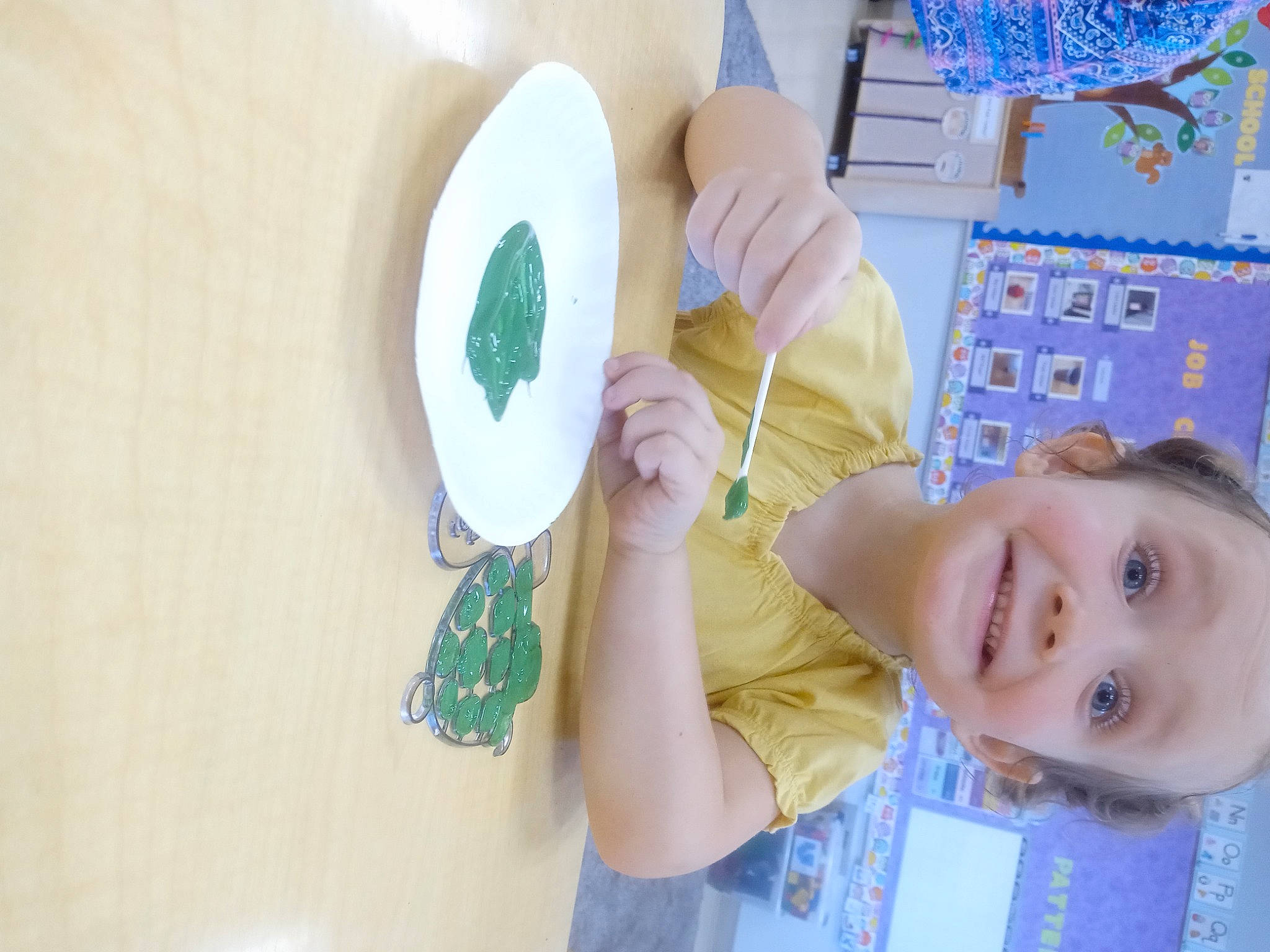 Aislynn joined the competition — help win amazing prizes! blue, child, finger, fun, gesture, happy, illustration, joy, kindergarten, leisure, nail, paint, party_supply, person, play, room, smile, t_shirt, tableware, toddler