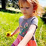 casual, child, cute, dandelions, daylight, dress, flowers, girl, grass, greenery, happy, nature, outdoor, person, playful, portrait, summer, sunlight, toddler, young
