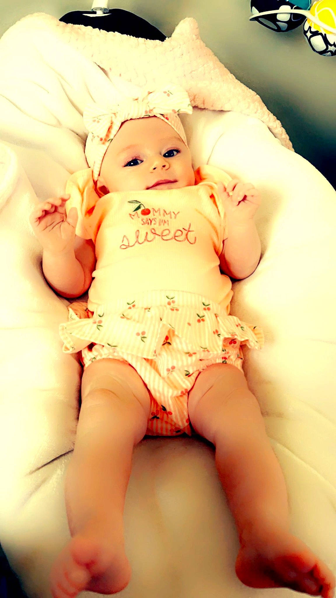 Hailey Marie Cr joined the competition — help win amazing prizes! abdomen, baby, baby_sleeping, chest, comfort, eye, finger, flash_photography, happy, headgear, headwear, human_body, human_leg, leg, nail, navel, person, skin, stomach, thigh