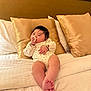 Misum Rai joined the competition — help win amazing prizes! baby, infant, pacifier, bed, pillow, blanket, sleepwear, cute, child, relaxed, indoors, person, skin, foot, hand, hair, head, comfort, soft, lying_down