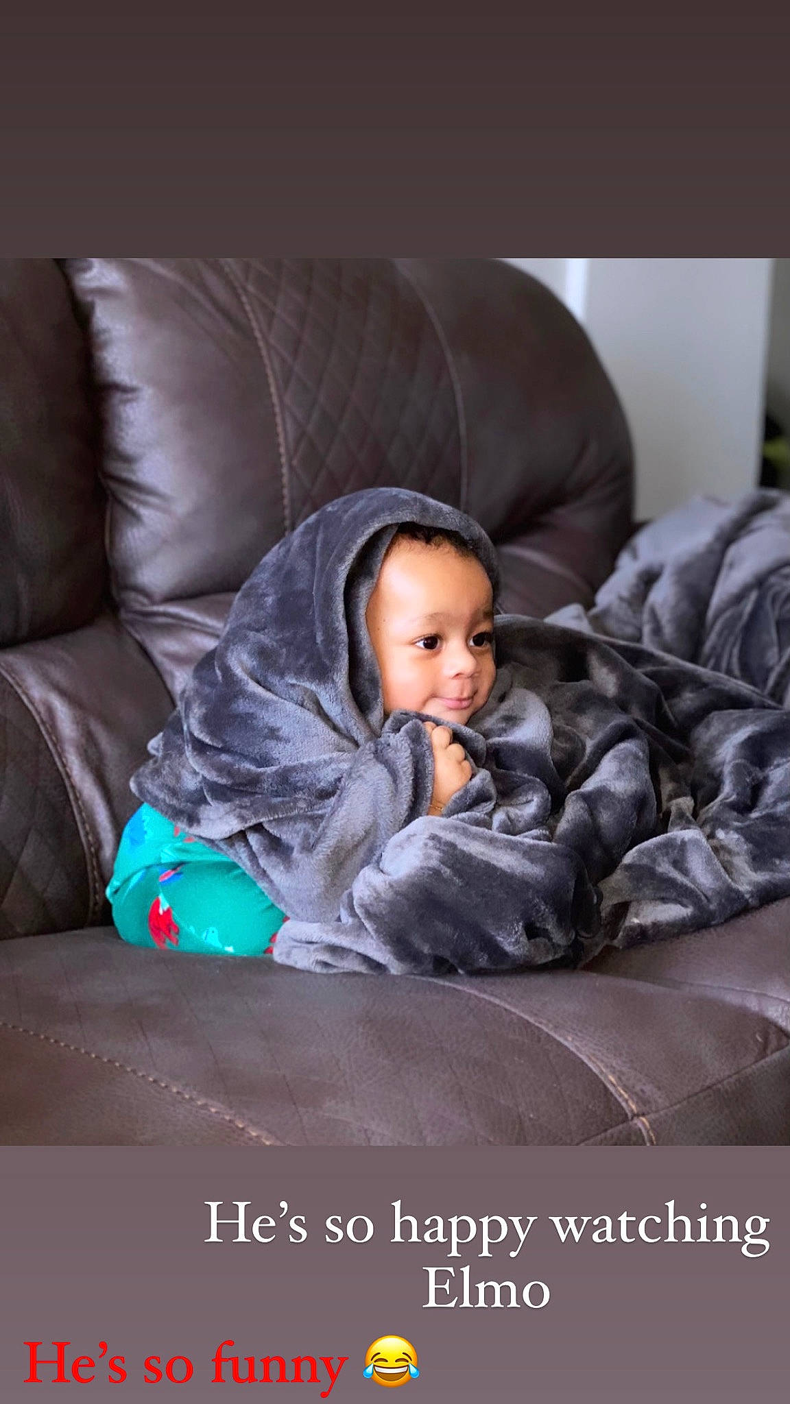 Dailan is registered to the contest to win money with this photo: baby, baby_toddler_clothing, child, comfort, couch, darkness, flash_photography, flooring, fur, leather, linens, nap, person, photo_caption, portrait, portrait_photography, purple, room, sitting, toddler