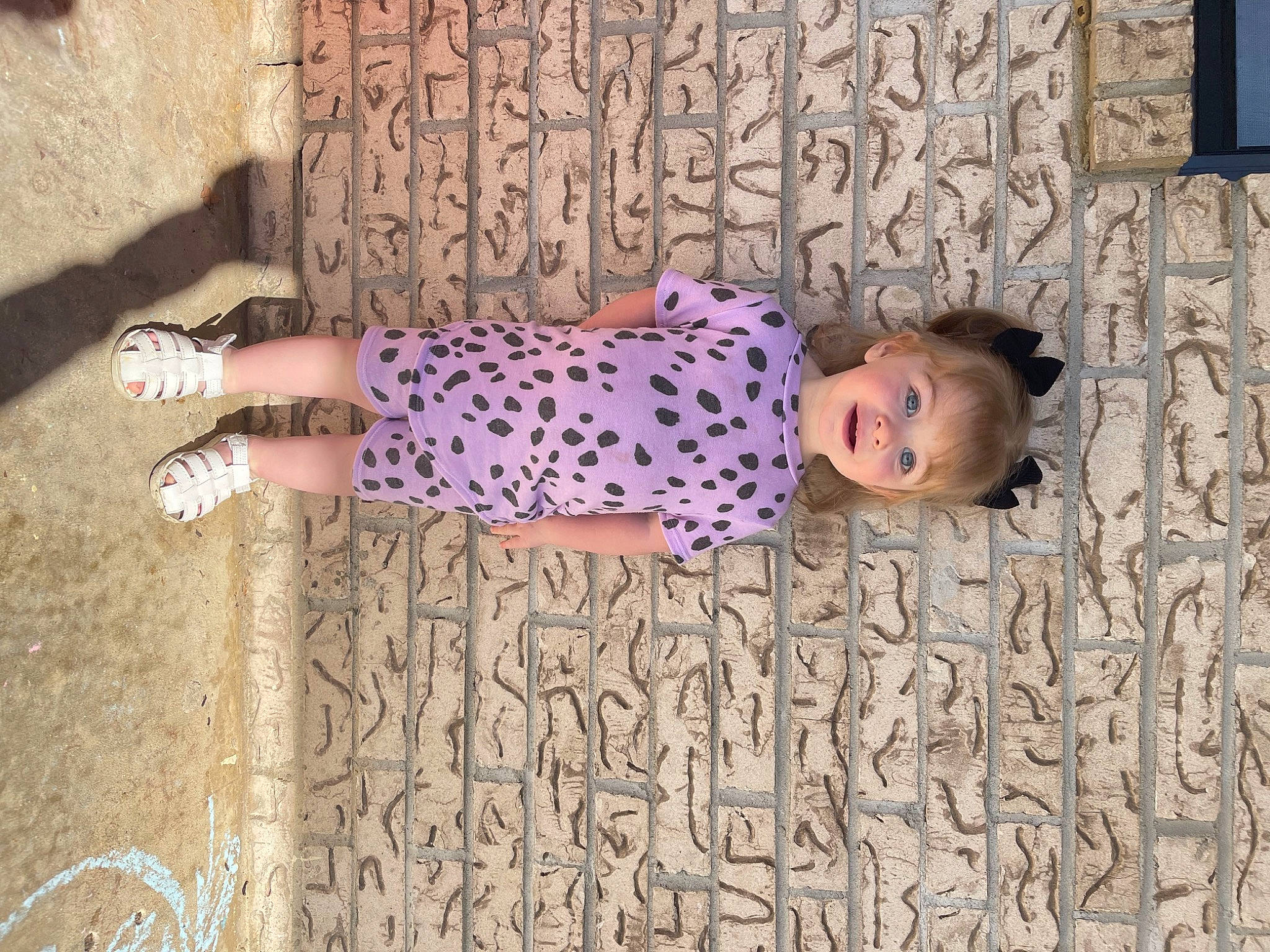 Magnolia joined the competition — help win amazing prizes! baby_toddler_clothing, child, comfort, floor, flooring, foot, fun, hardwood, human_leg, leg, line, magenta, pattern, person, pink, purple, textile, thigh, toddler, violet