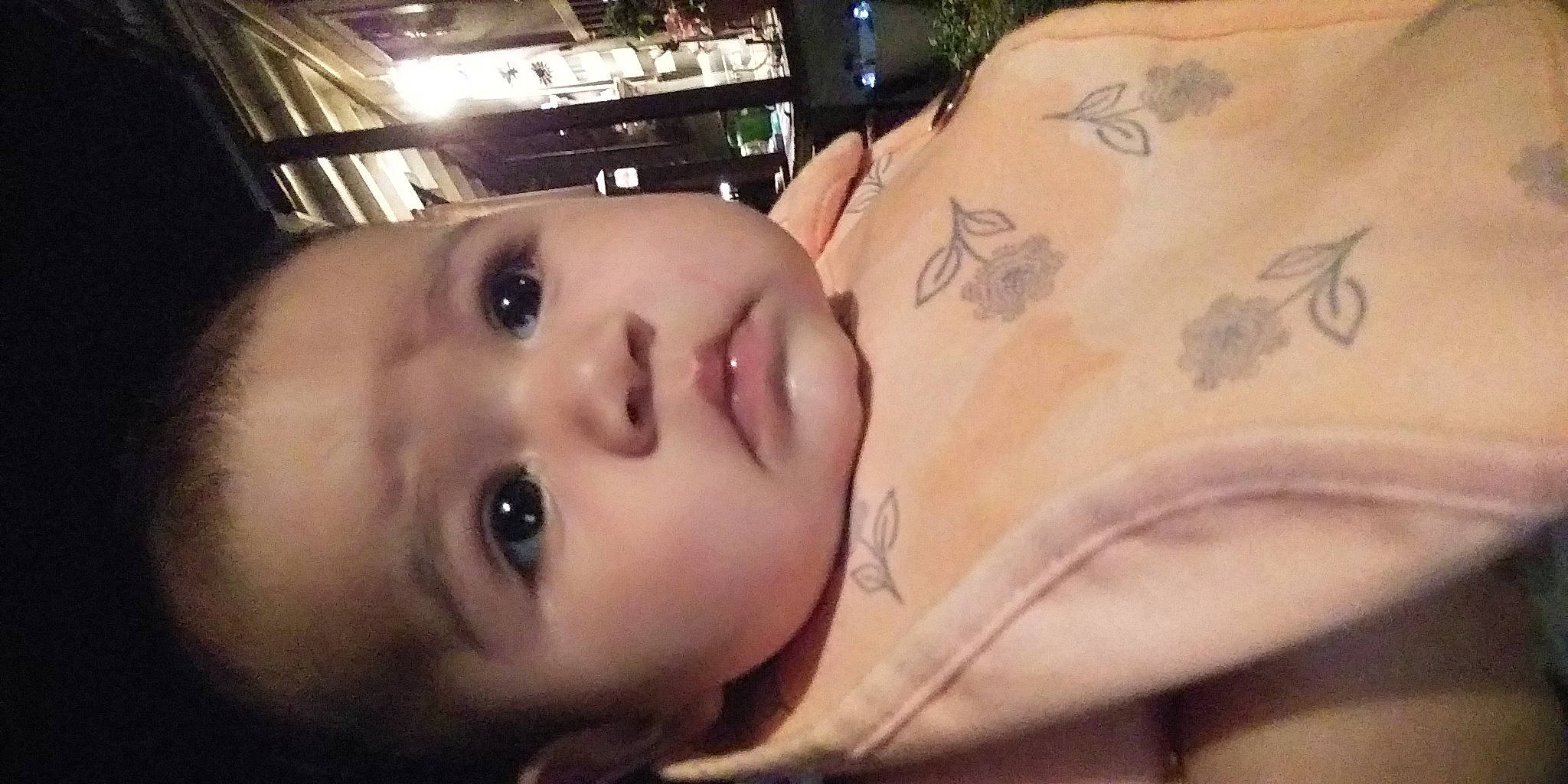 Azalea is registered to the contest to win money with this photo: arm, baby, black_hair, cheek, chest, cool, eyebrow, eyelash, flash_photography, forehead, hand, human, human_body, lip, mammal, mouth, neck, nose, person, skin