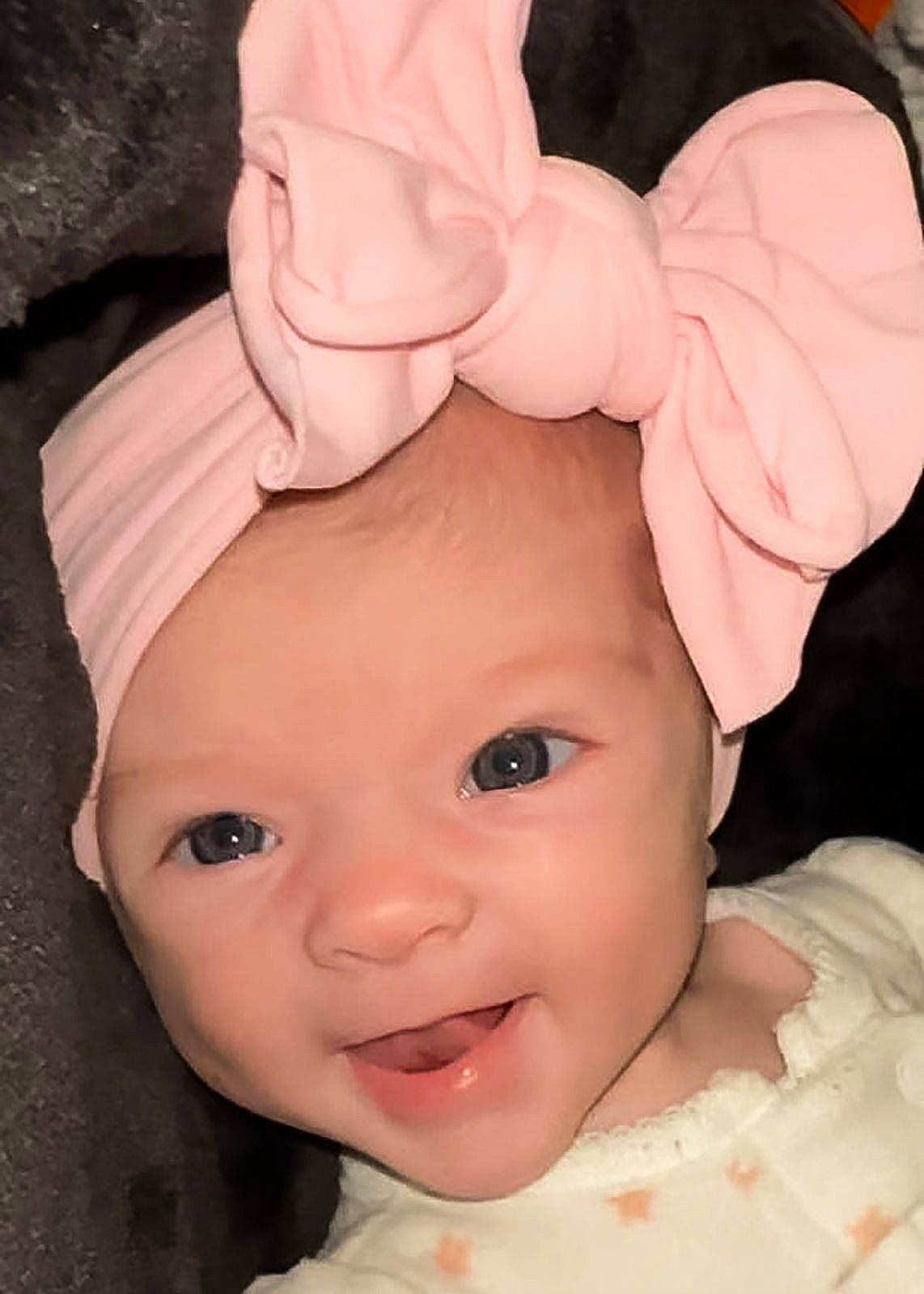 Viviana joined the competition — help win amazing prizes! baby, baby_toddler_clothing, cheek, child, chin, face, fashion_accessory, hair_accessory, happy, headband, headpiece, headwear, iris, lip, nose, peach, person, petal, pink, skin