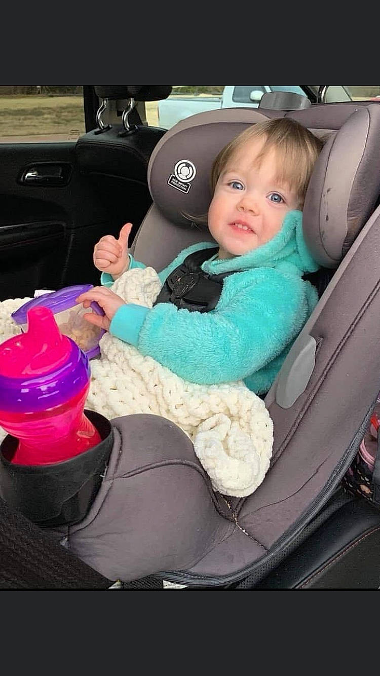 Kenzlee is registered to the contest to win money with this photo: auto_part, automotive_care, automotive_window_part, baby_in_car_seat, car, car_seat, car_seat_cover, child, family_car, person, toddler, vehicle, vehicle_door