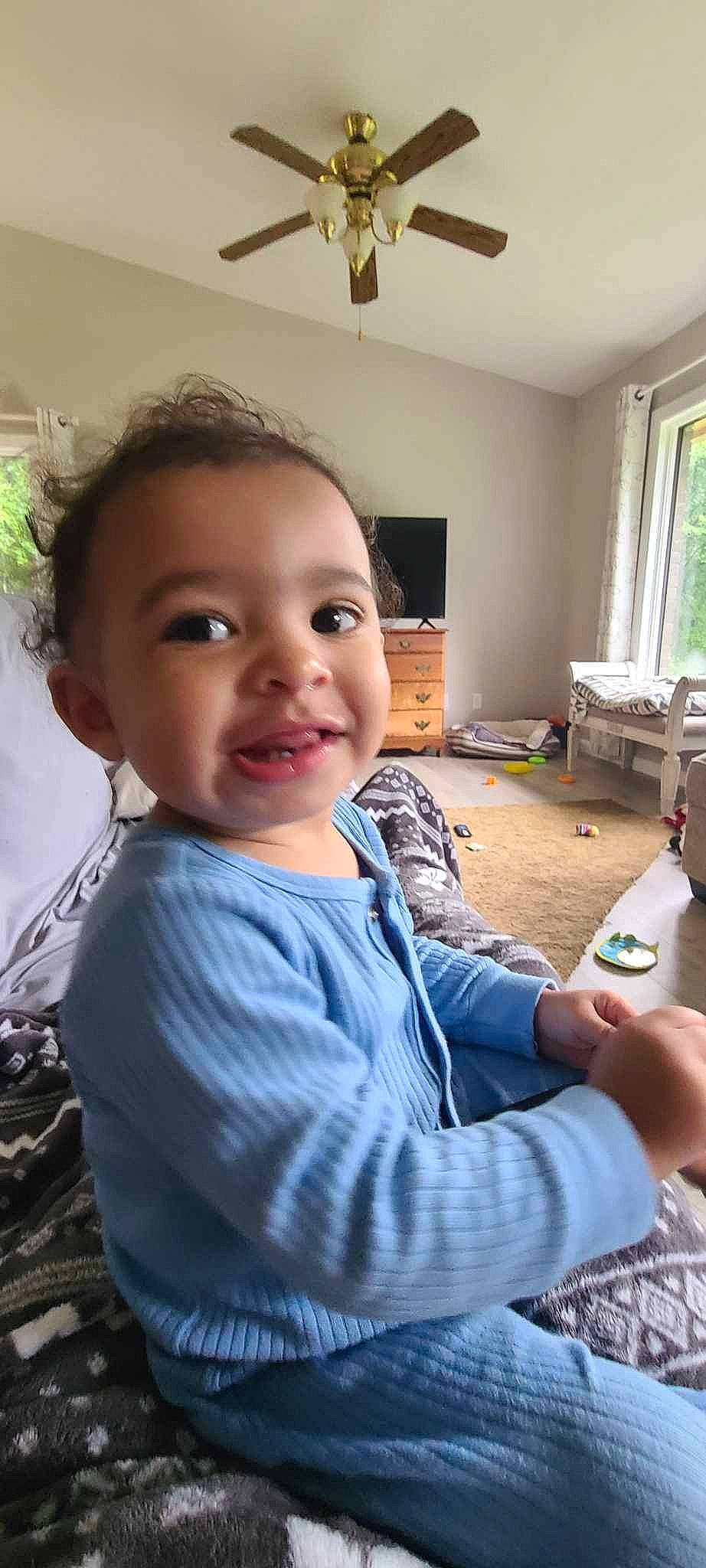 Apollo joined the competition — help win amazing prizes! baby_toddler_clothing, ceiling_fan, chair, child, curtain, flooring, fun, hand, happy, home_appliance, joy, person, picture_frame, room, sitting, smile, standing, t_shirt, toddler, vacation
