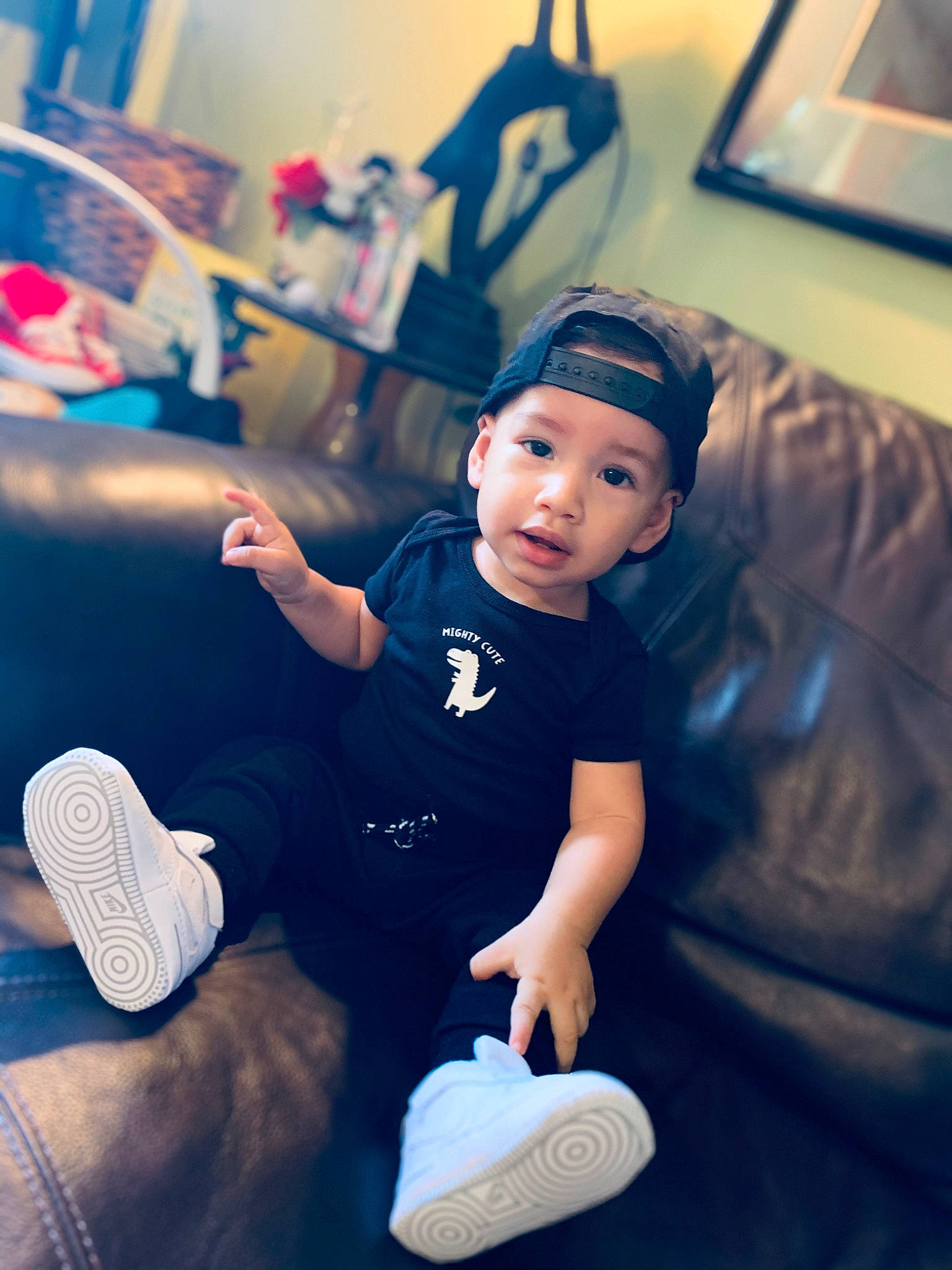 Amazias King is registered to the contest to win money with this photo: baby, beanie, cap, child, cloud, cool, ear, footwear, happy, headgear, headwear, leg, people, person, play, shoe, skin, sky, smile, technology