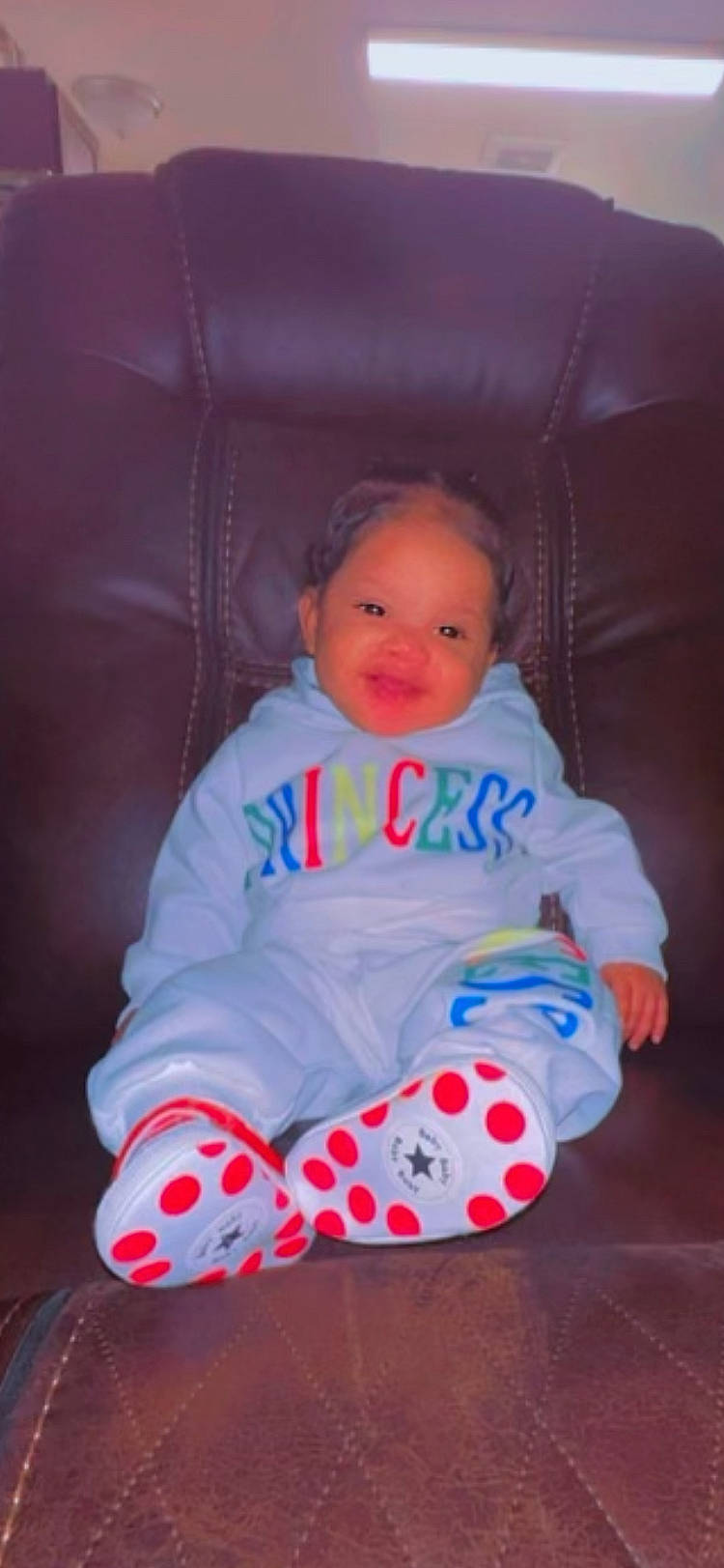 Kanyla joined the competition — help win amazing prizes! baby, baby_toddler_clothing, cheek, child, comfort, electric_blue, eye, face, fun, happy, head, iris, magenta, nose, person, pink, purple, skin, sleeve, smile