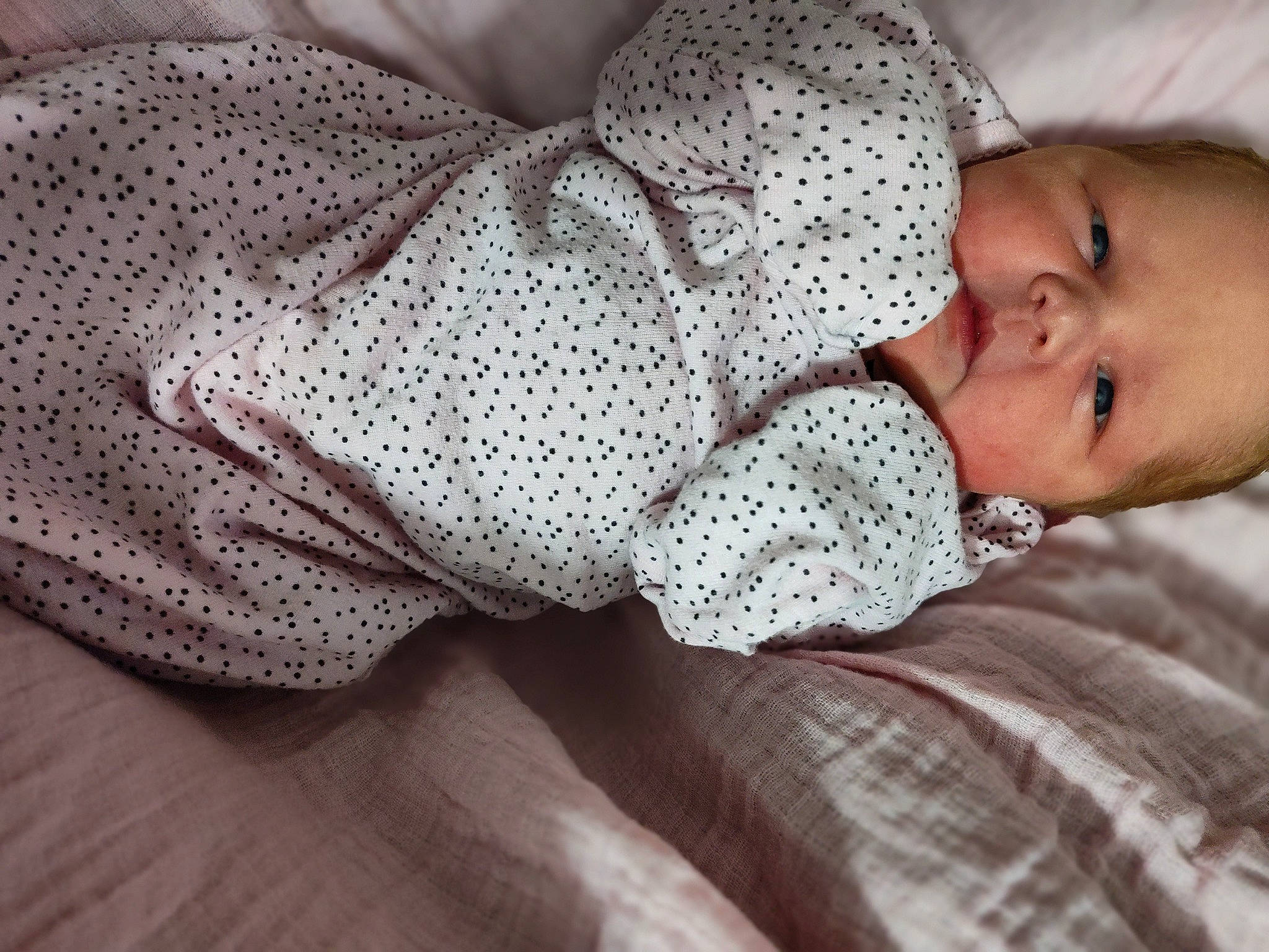 Dahlia joined the competition — help win amazing prizes! baby, baby_sleeping, baby_toddler_clothing, bedding, carmine, child, comfort, fashion_accessory, finger, hand, human_leg, linens, nail, nap, pattern, person, textile, toddler, wool, woolen