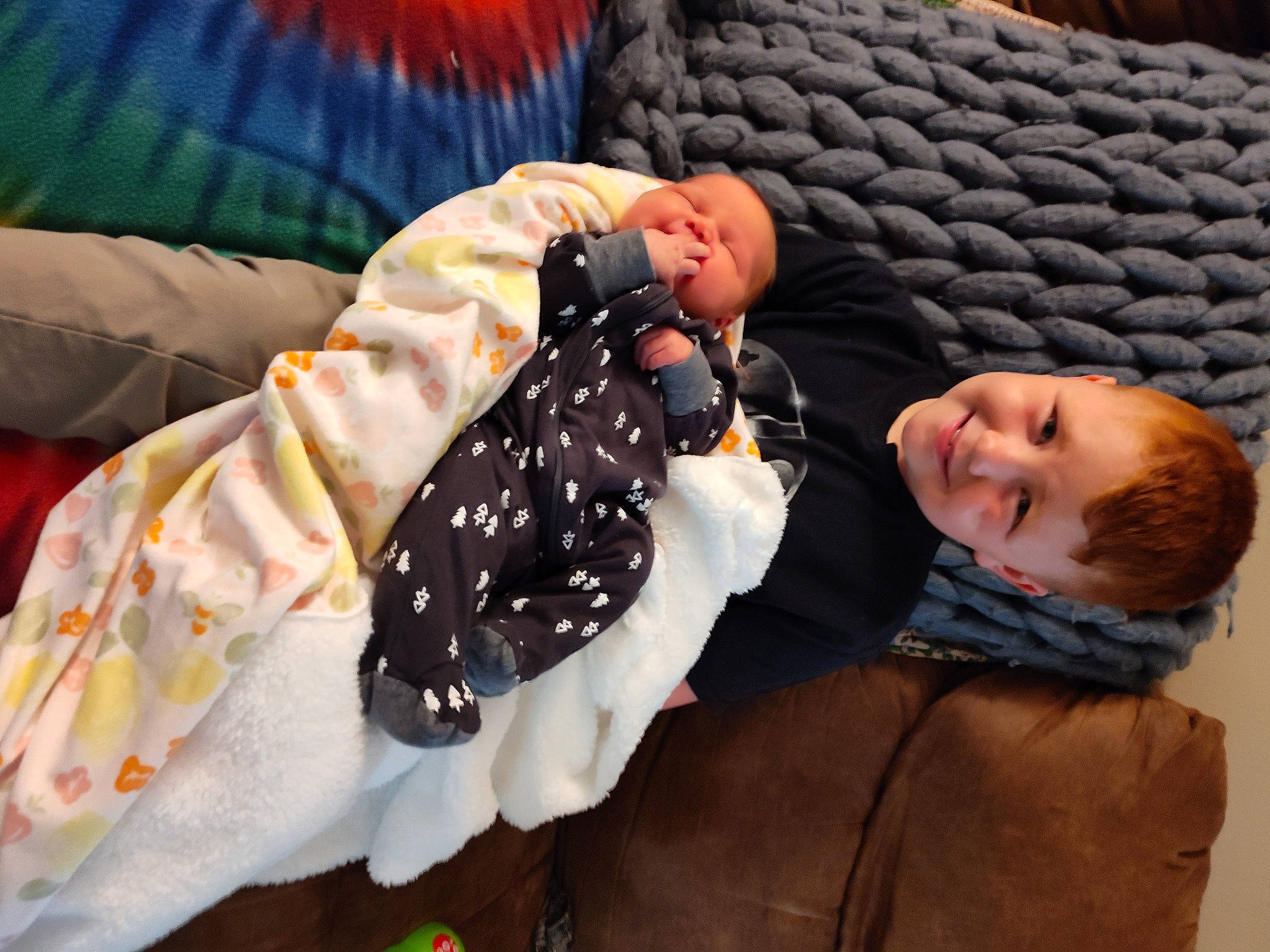 Leon joined the competition — help win amazing prizes! baby, baby_products, child, comfort, companion_dog, couch, event, fun, fur, happy, joy, linens, nap, pattern, person, room, sitting, smile, textile, toddler