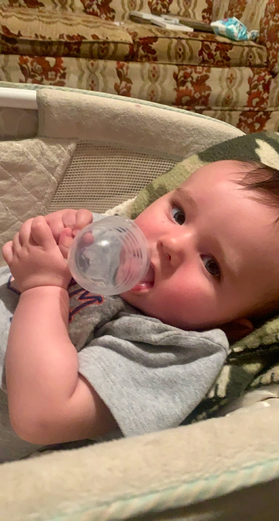 Leelon is registered to the contest to win money with this photo: baby, baby_bottle, baby_toddler_clothing, cheek, child, comfort, drinkware, eyelash, finger, foot, gesture, hand, lip, milk, mouth, nose, person, skin, tableware, toddler