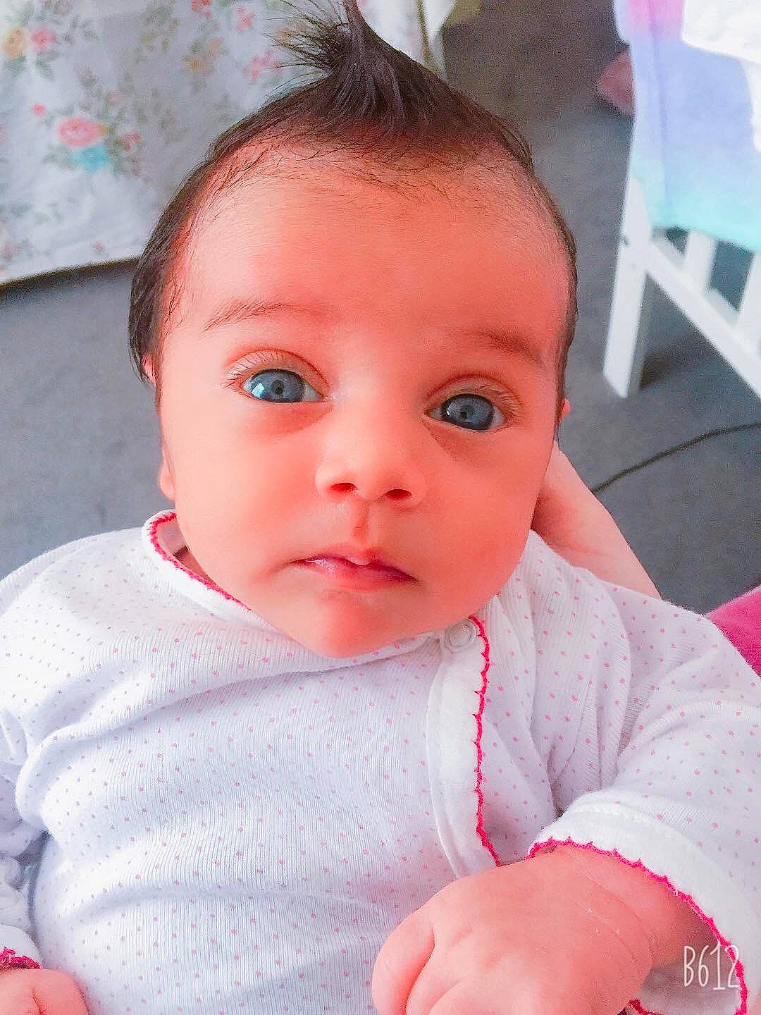 Alexandra Ioana is registered to the contest to win money with this photo: baby, beauty, cheek, child, chin, eye, face, head, iris, lip, mouth, nose, person, pink, skin, smile, toddler