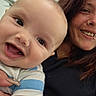 Jesse joined the competition — help win amazing prizes! baby, casual, chair, child, closeup, expression, face, happy, holding, human, indoor, joyful, nose_ring, person, portrait, seated, smile, striped_shirt, toddler, woman