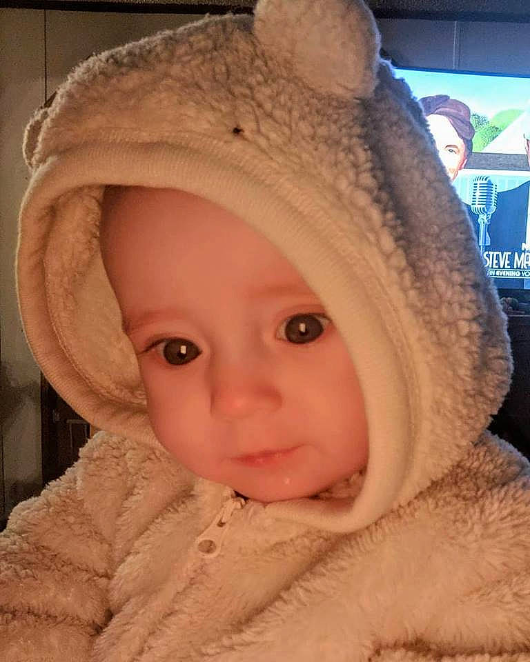 Lydia joined the competition — help win amazing prizes! baby, cheek, child, ear, eye, face, forehead, head, headgear, mouth, nose, person, skin, toddler