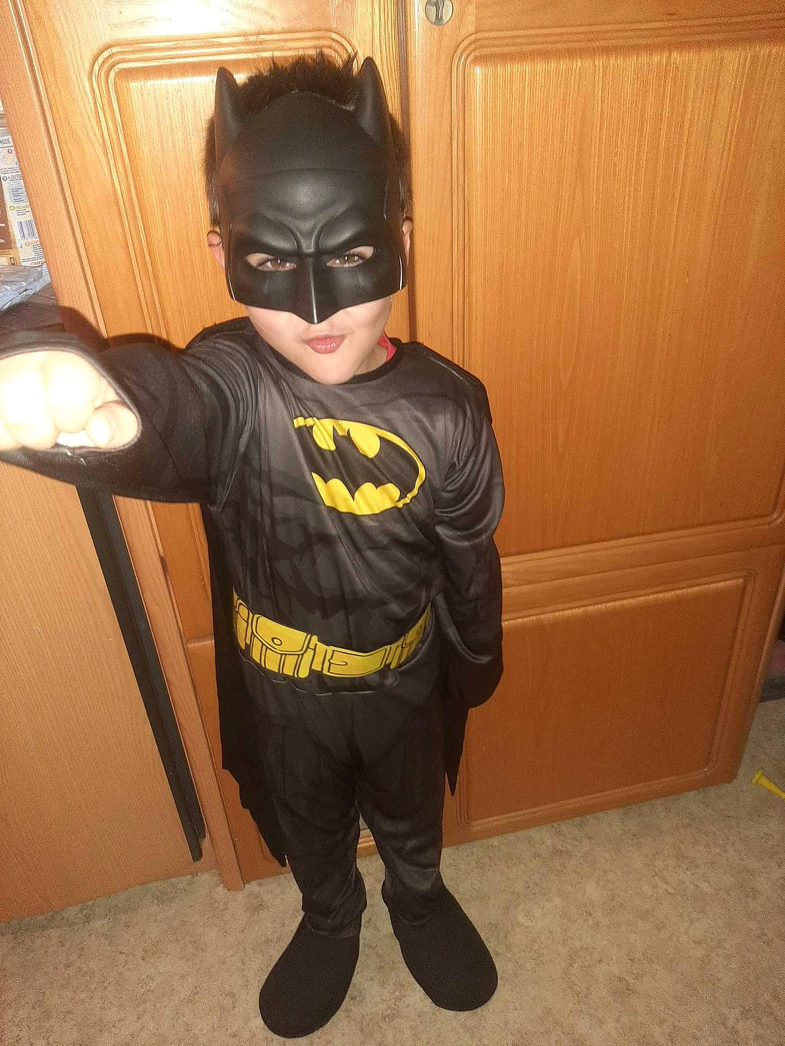 Nolan a rejoint le concours — aidez-le/la à gagner de superbes lots ! action_figure, arm, batman, cape, costume, door, eyewear, fictional_character, flooring, fun, headgear, human_body, justice_league, mask, masque, outerwear, person, personal_protective_equipment, sportswear, t_shirt