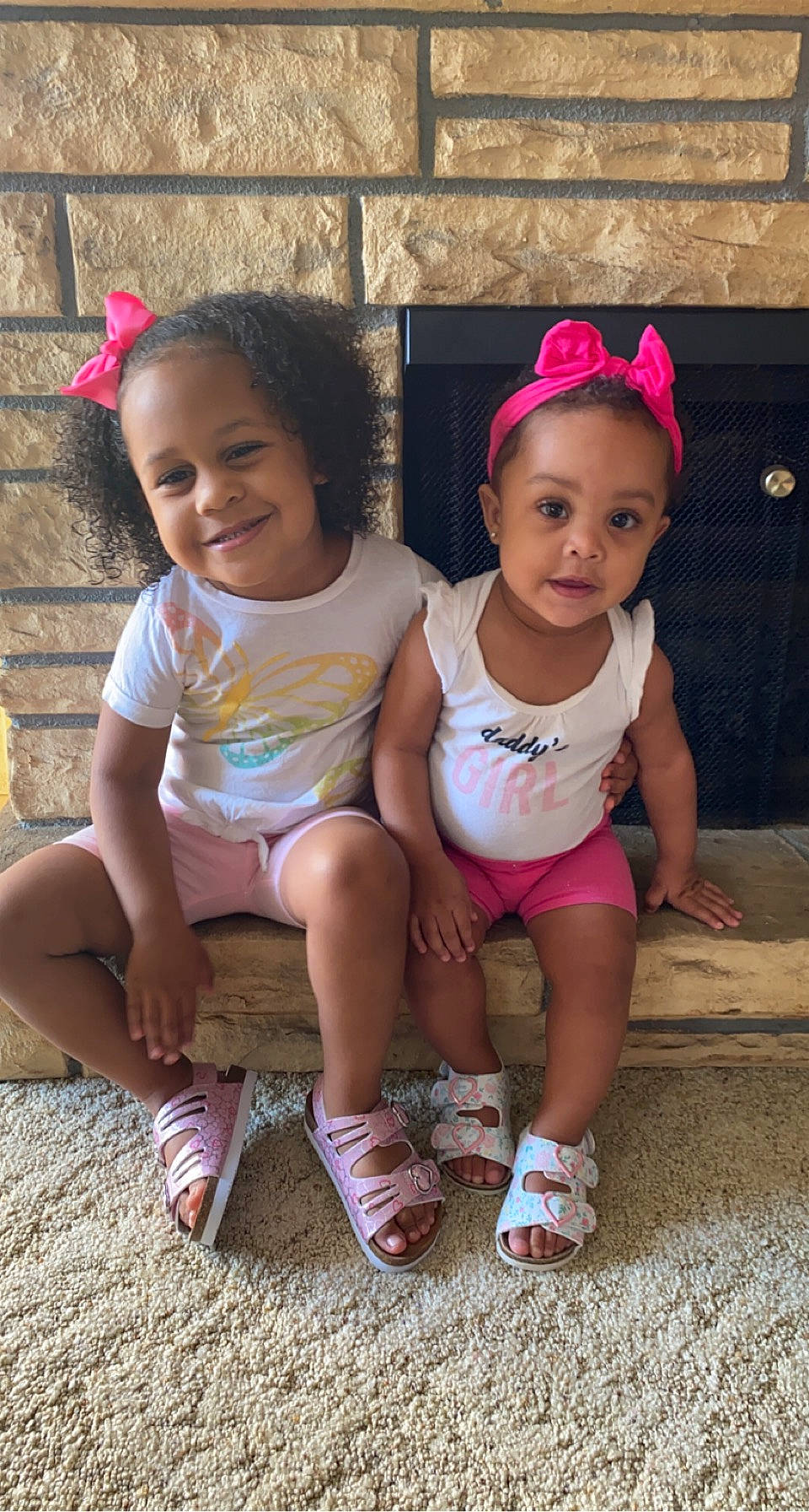 Alyssa joined the competition — help win amazing prizes! baby_toddler_clothing, cool, facial_expression, fun, grass, happy, human_leg, joy, leisure, magenta, person, pink, sandal, shoe, shorts, sitting, skin, smile, standing, t_shirt