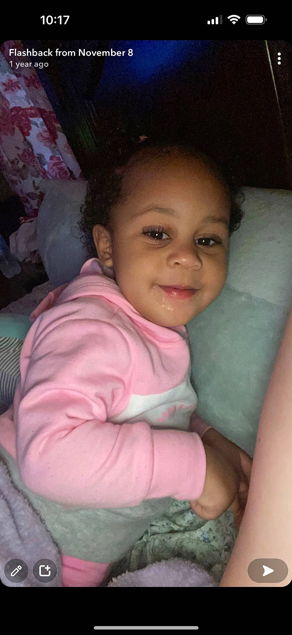 Leilani joined the competition — help win amazing prizes! arm, black_hair, cheek, child, chin, eye, eyebrow, forehead, gesture, happy, human_body, iris, joy, lip, mouth, nose, person, pink, skin, smile