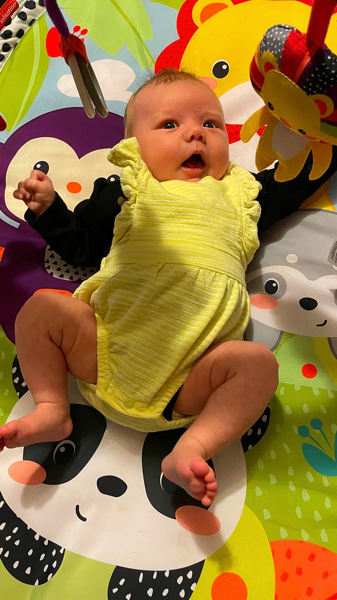 Christine joined the competition — help win amazing prizes! arm, baby, baby_toddler_clothing, black, cheek, facial_expression, finger, fun, gesture, hairstyle, happy, leg, leisure, nose, person, photograph, pink, skin, toddler, white