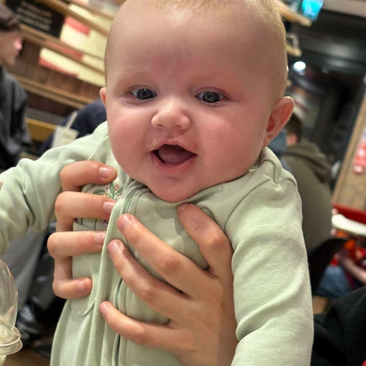 Piper-Marie is registered to the contest to win money with this photo: adult, baby, babylaughing, blazer, bodypart, clothing, coat, face, finger, hand, happy, head, jacket, laughing, male, man, person, photography, portrait, smile